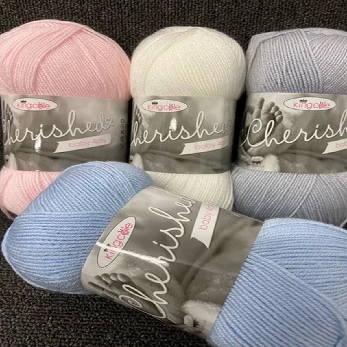 King Cole Cherished Supersoft 4 Ply Baby Wool Yarn per 100g Ball Various Colours