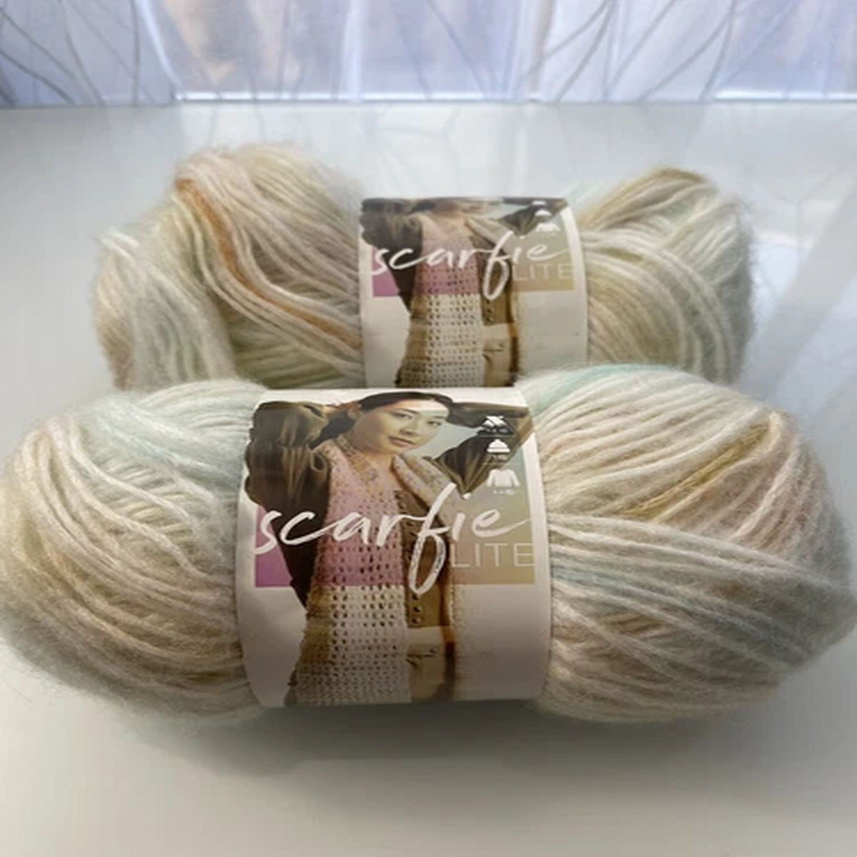 Lot of 2 New Scarie Lite Lion Brand Palm Acrylic Polyester Nylon Wool Yarn