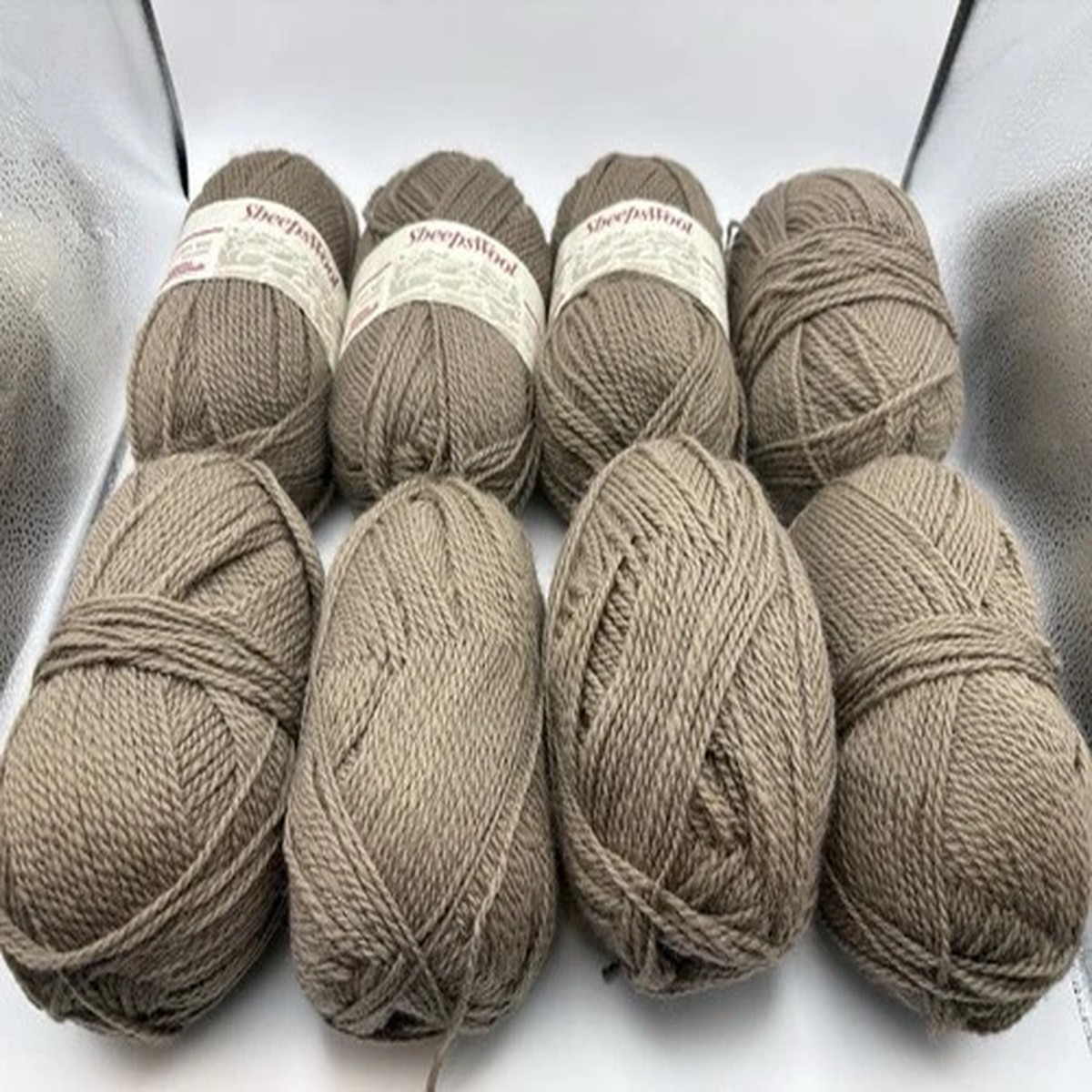 Lot of 7+ Yarns Brunswick SheepsWool 100% Wool Brown Moth Proofed 100g 260yds