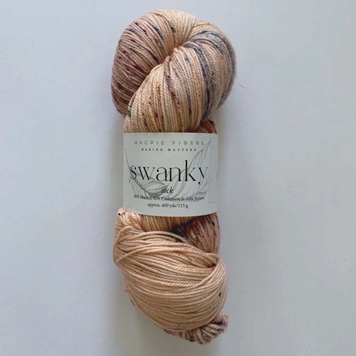 Magpie Fibers Swanky Sock Yarn Merino Cashmere Fiber Society No. 31