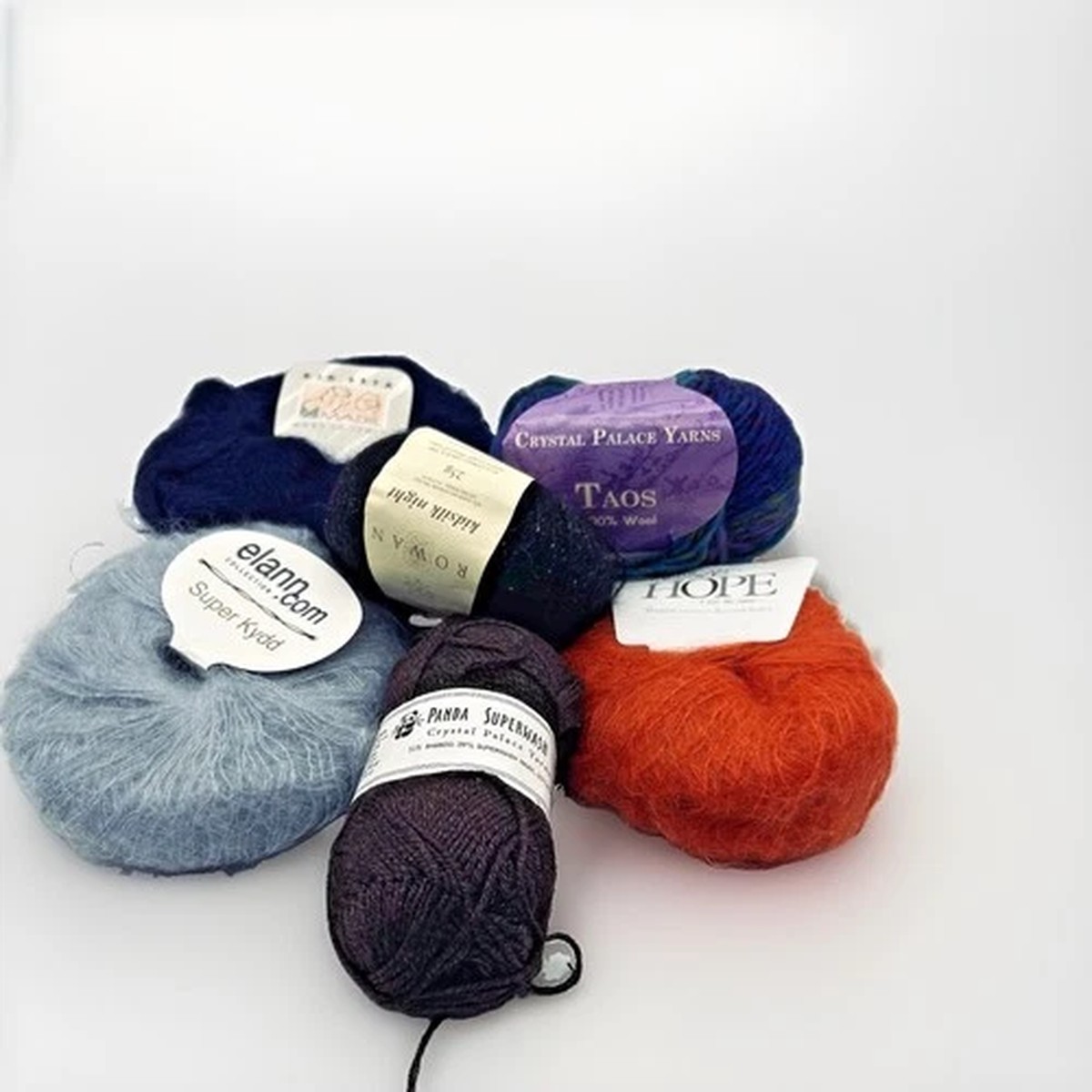 NEW Luxury Yarn Mixed Lot 6 Skeins Rowan Kidsilk Night Mohair Bamboo Wool Silk
