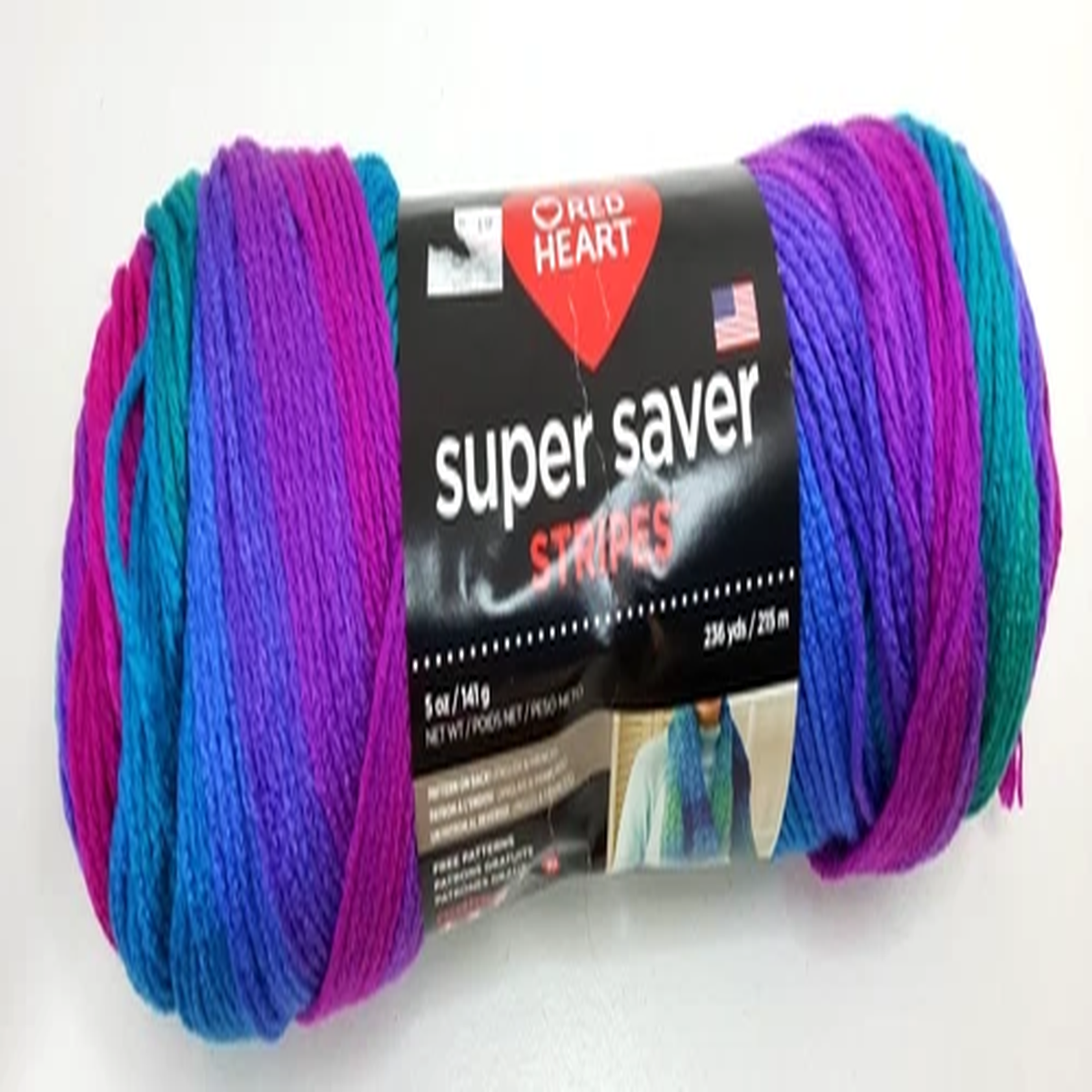 Red Heart Super Saver STRIPES Yarn Acrylic 5oz POLO STRIPE