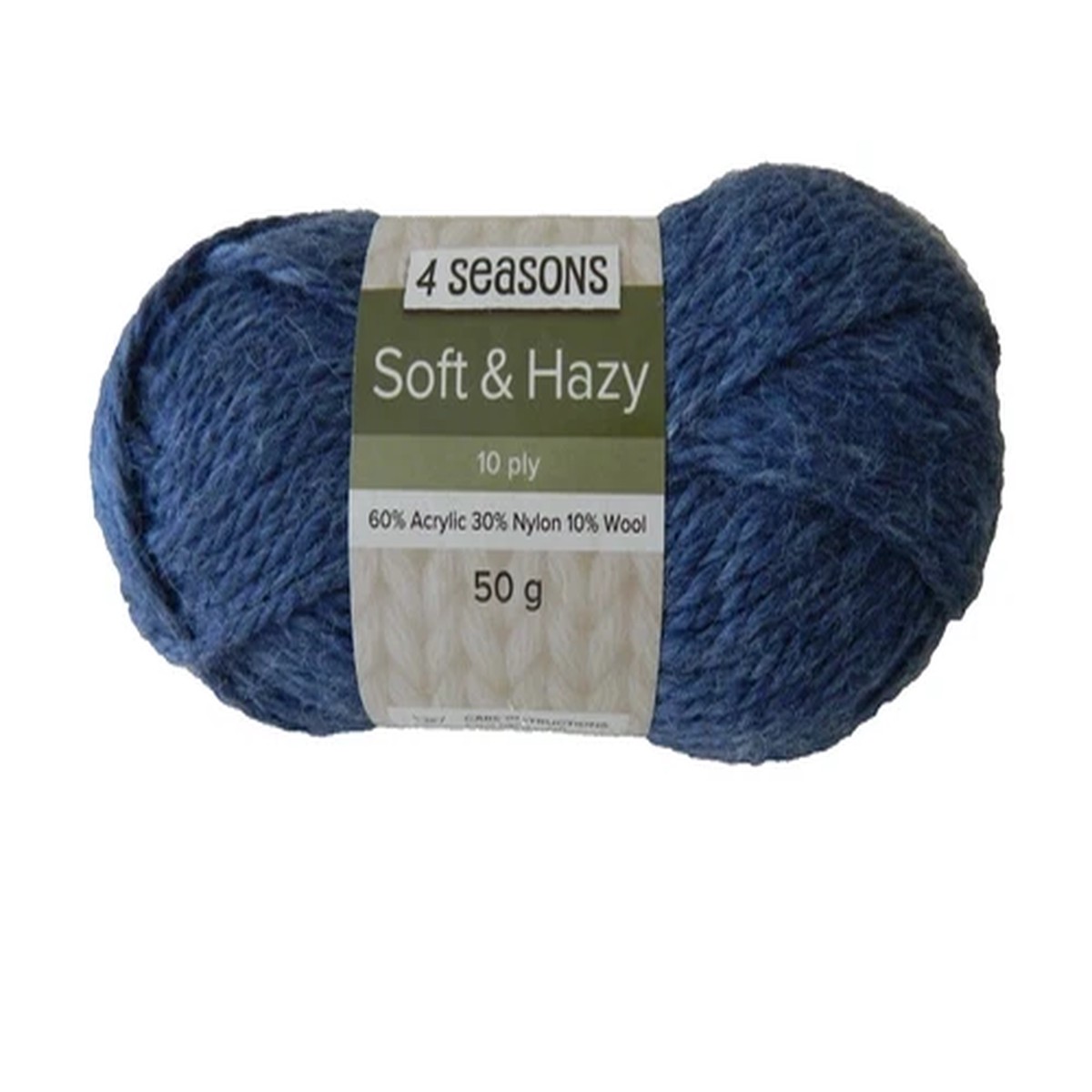 Yarn 4 Seasons SOFT & HAZY 10ply Acrylic Nylon Wool V-Indigo Blue Fluffy Craft
