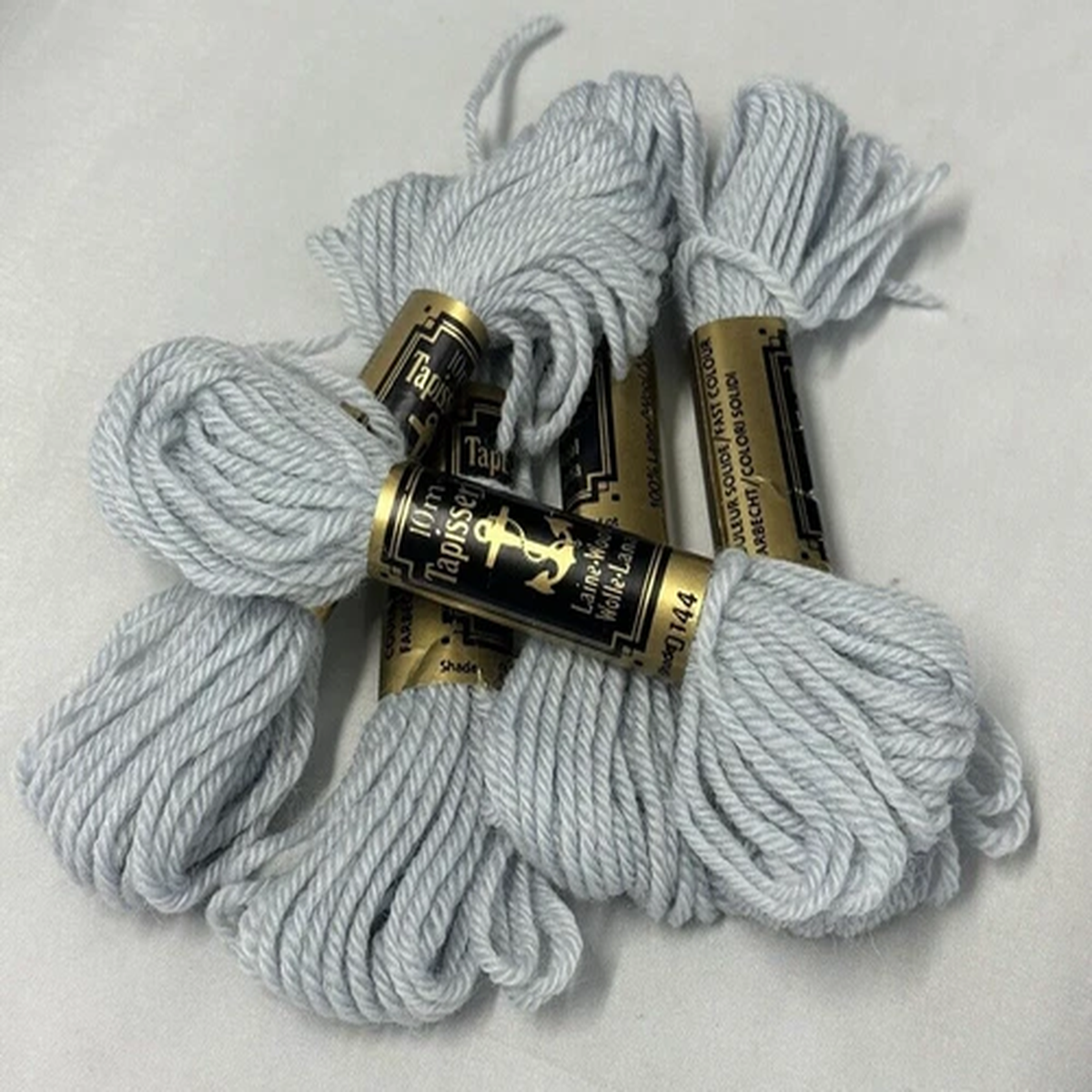 Anchor Tapisserie 100% Wool Yarn 5 Skeins 10M Britain Vintage #0144 Blue Grey