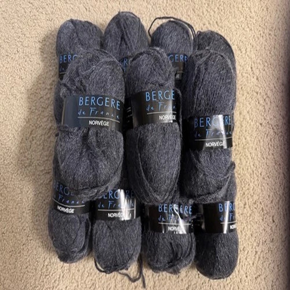 Bergere De France Norvge DK Yarn - Lot of 11 - Charcoal Gray (Lave)