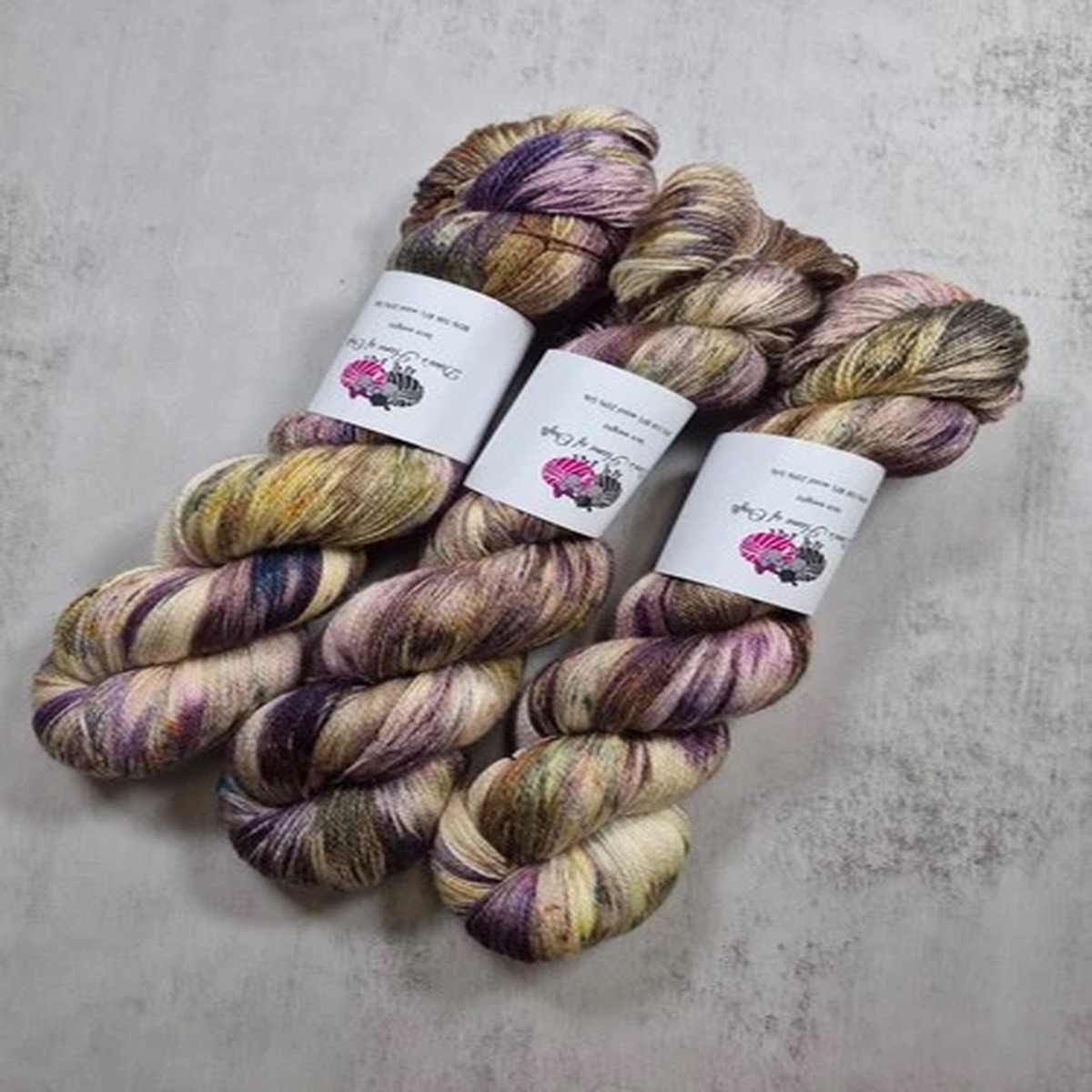 Hand dyed BFL Silk yarn, Lace weight, 100g, FADED LOVE LETTER