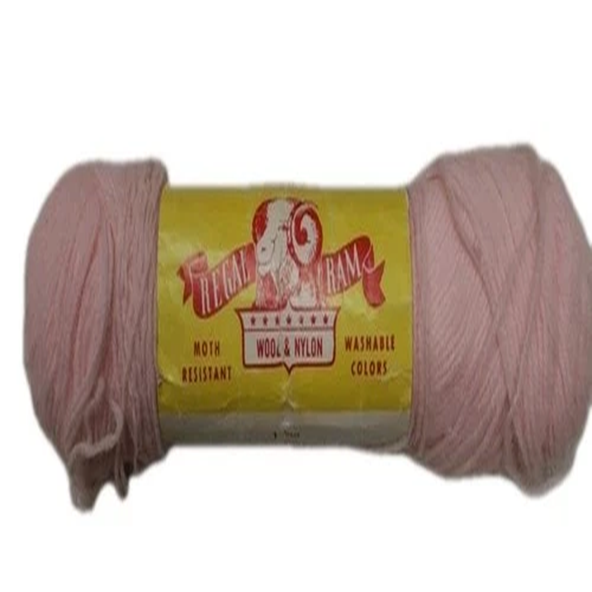 Regal Ram Vintage Yarn Wool Nylon Blend 1 Skein Pink #1102 Made in the USA