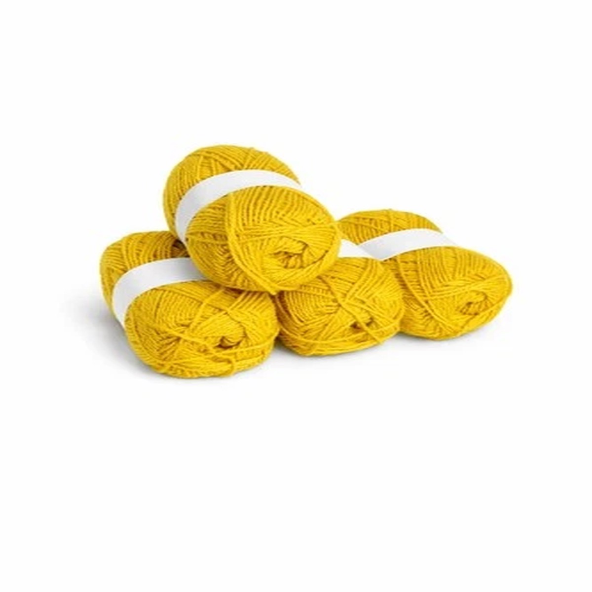 100% Wool Yarn 3 Ply 4 x 100g Skeins Yellow Colour Made in Lithuania