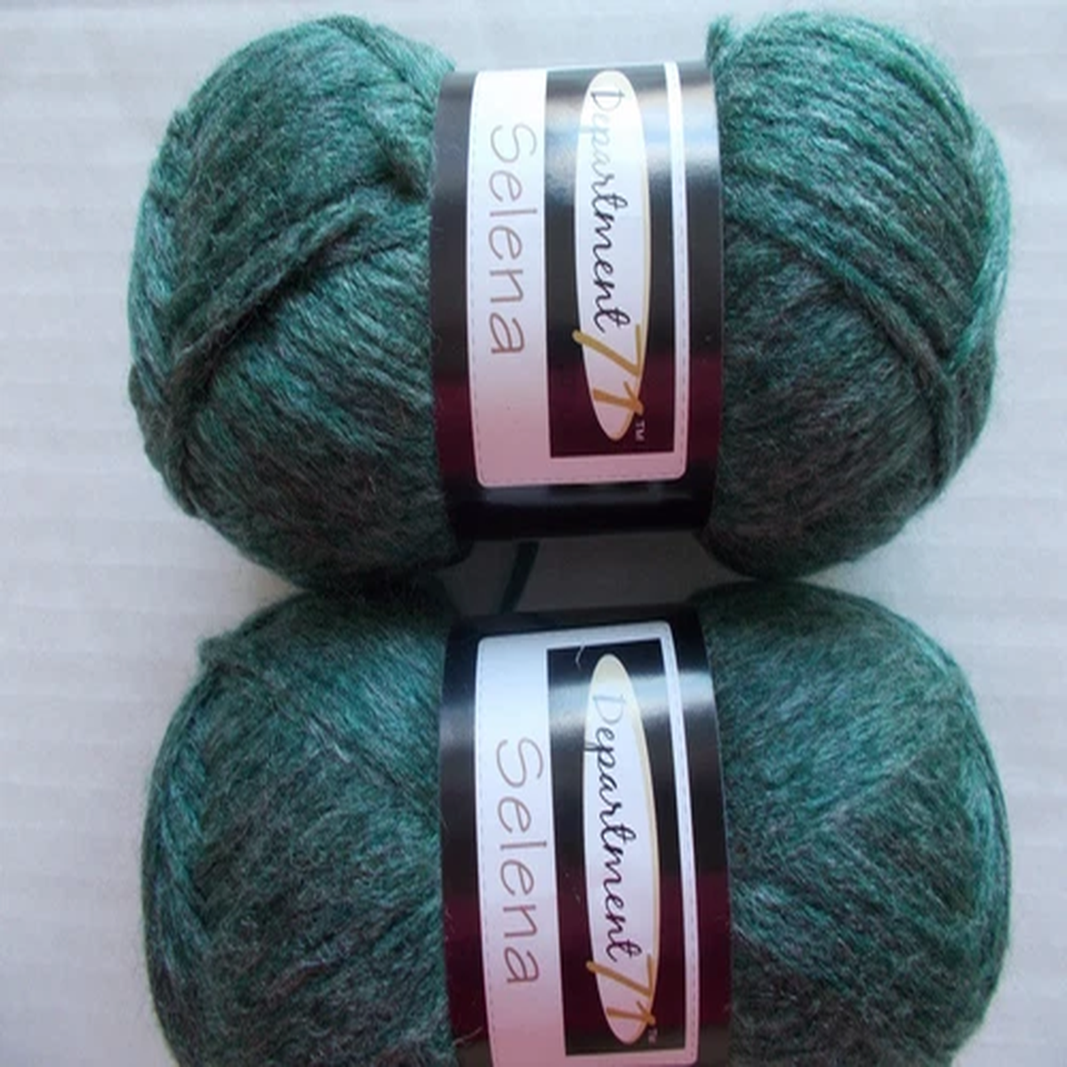 Department 71 Selena luxury yarn, Evergreen, lot of 2 (180 yds each)