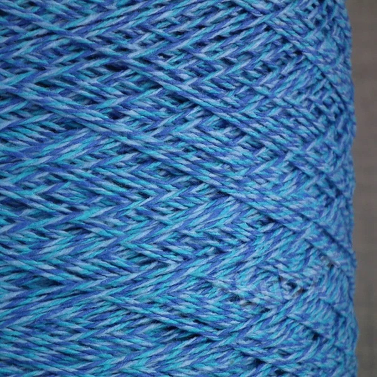 SOFT 3 PLY COTTON YARN BLUE MARL 500g CONE 10 BALL CROCHET HAND MACHINE KNITTING