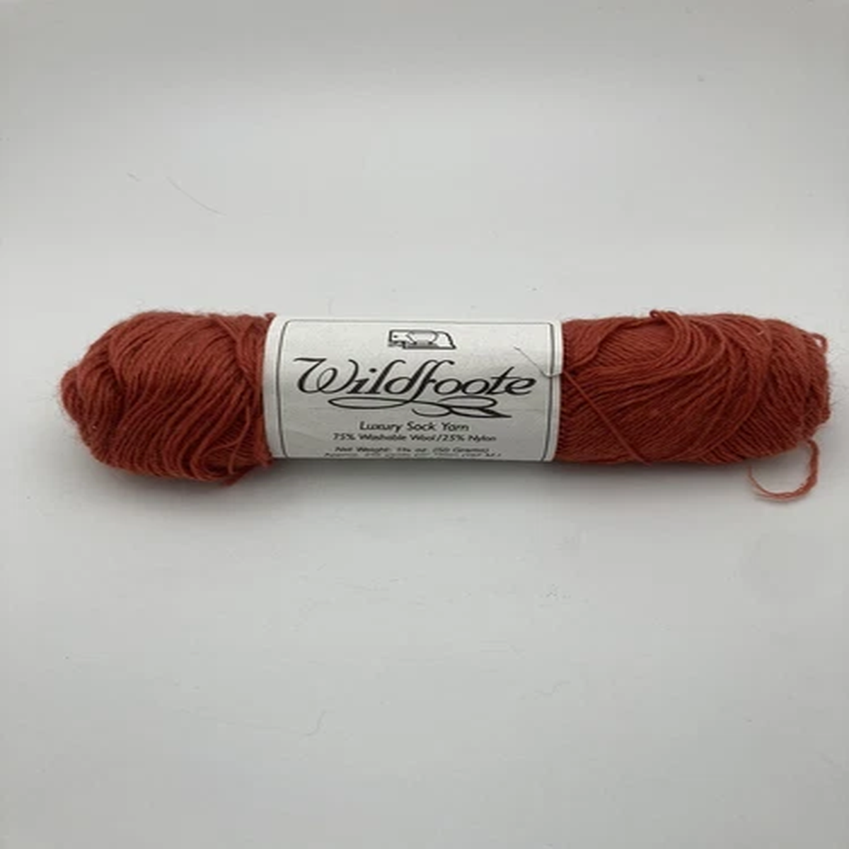 Wildfoote Luxury Sock Yarn "Sienna Red" Brown Sheep Company 75% Wool/25% Nylon