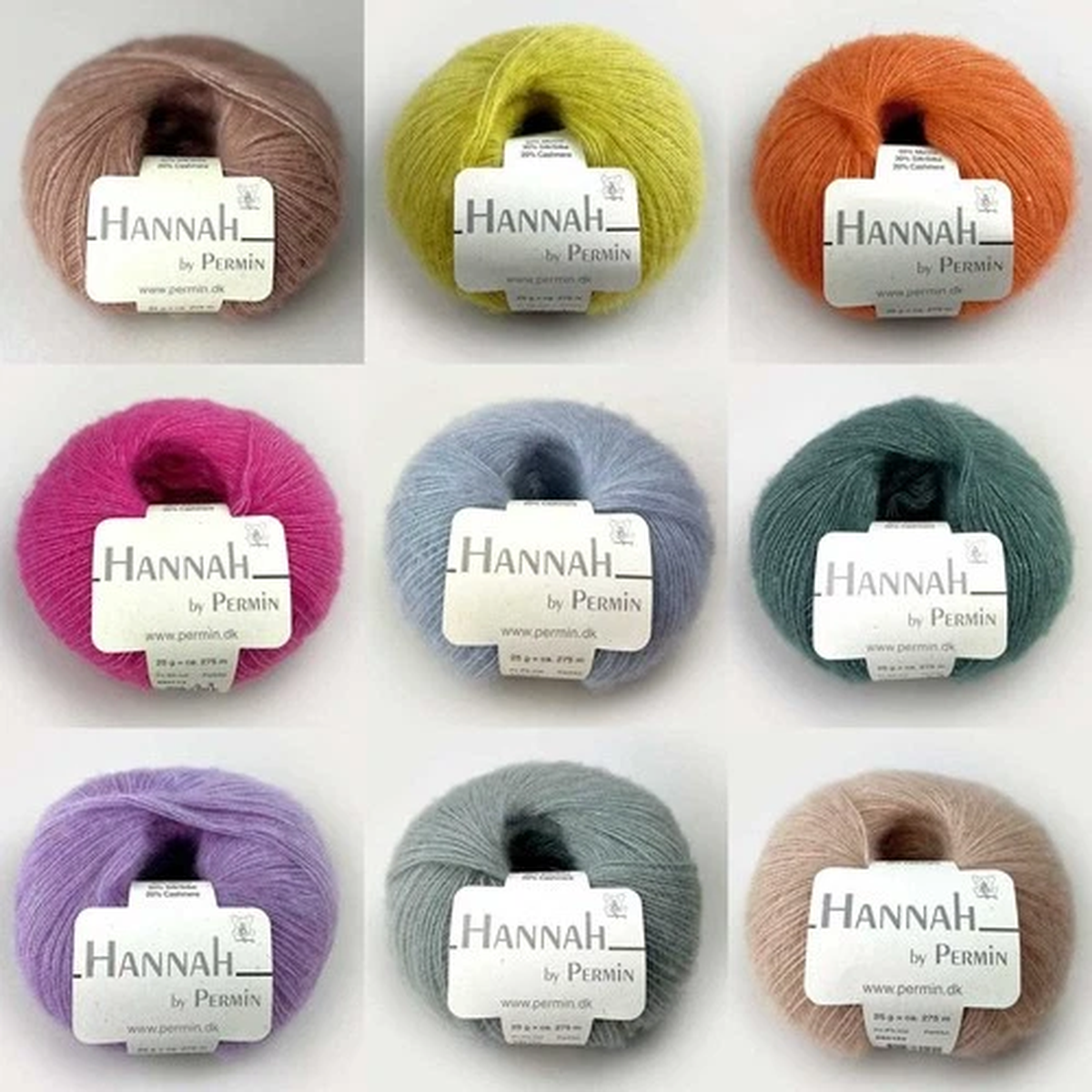 6x Hannah by Permin Luxury Merino, Silk & Cashmere Yarn
