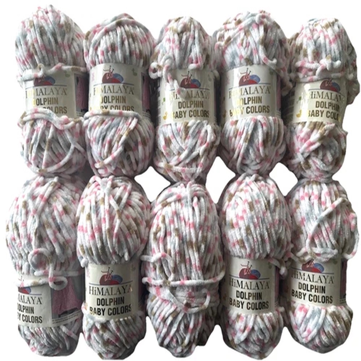 Lot of 10 Himalaya Dolphin Baby Colors Yarn Color 80413