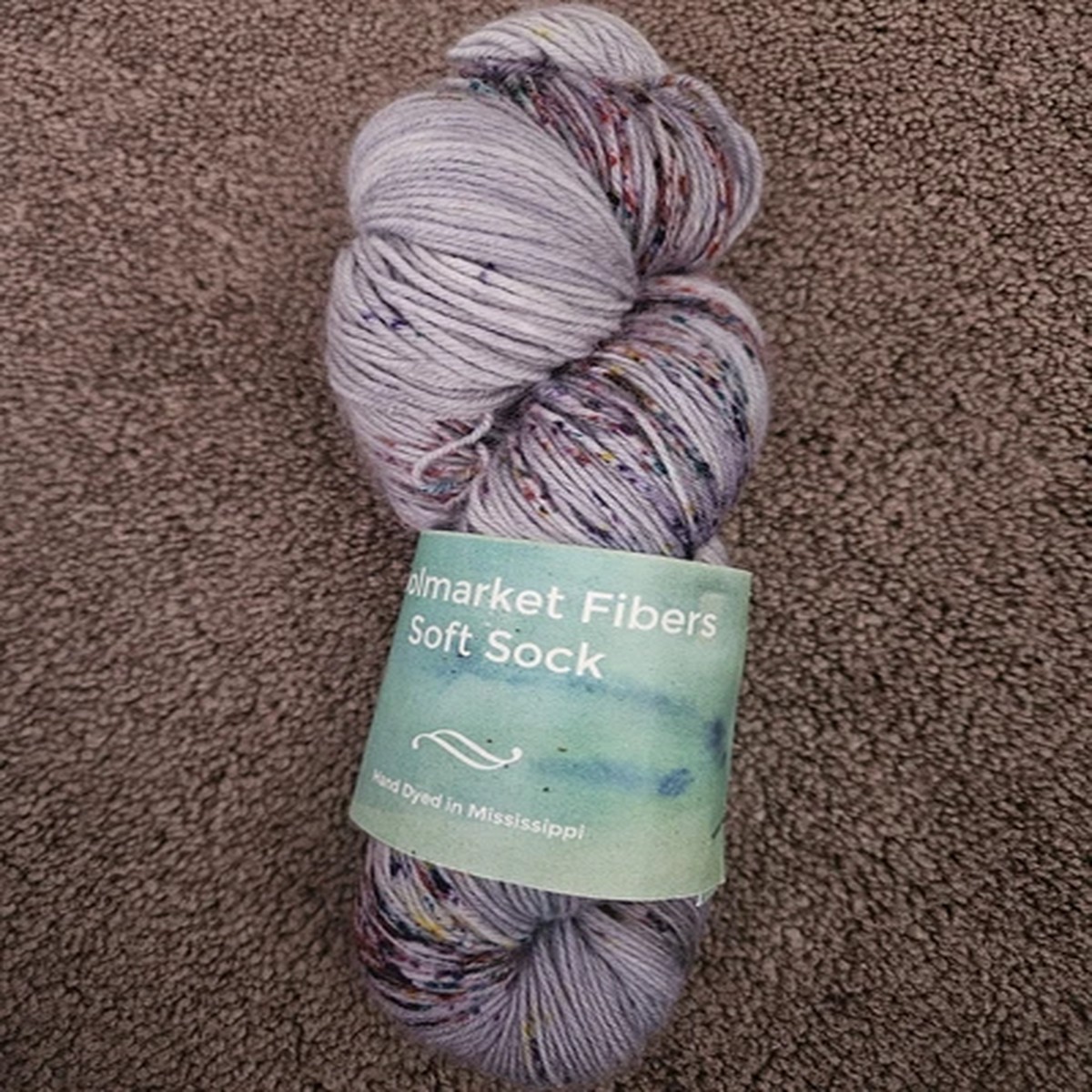 Woolmarket Fibers Soft Sock Hand Dyed Fingering Yarn Merino/Nylon 100g Gray