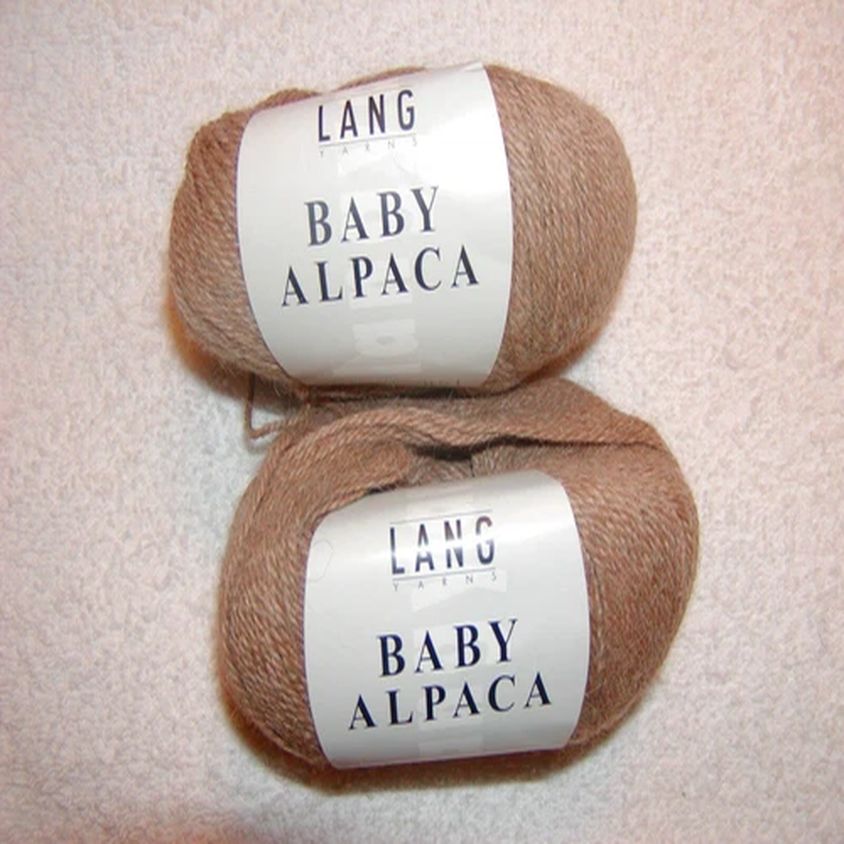 2 SKEINS - LANG BABY ALPACA - Fingering weight. 370 yds. Color # 891 - Camel