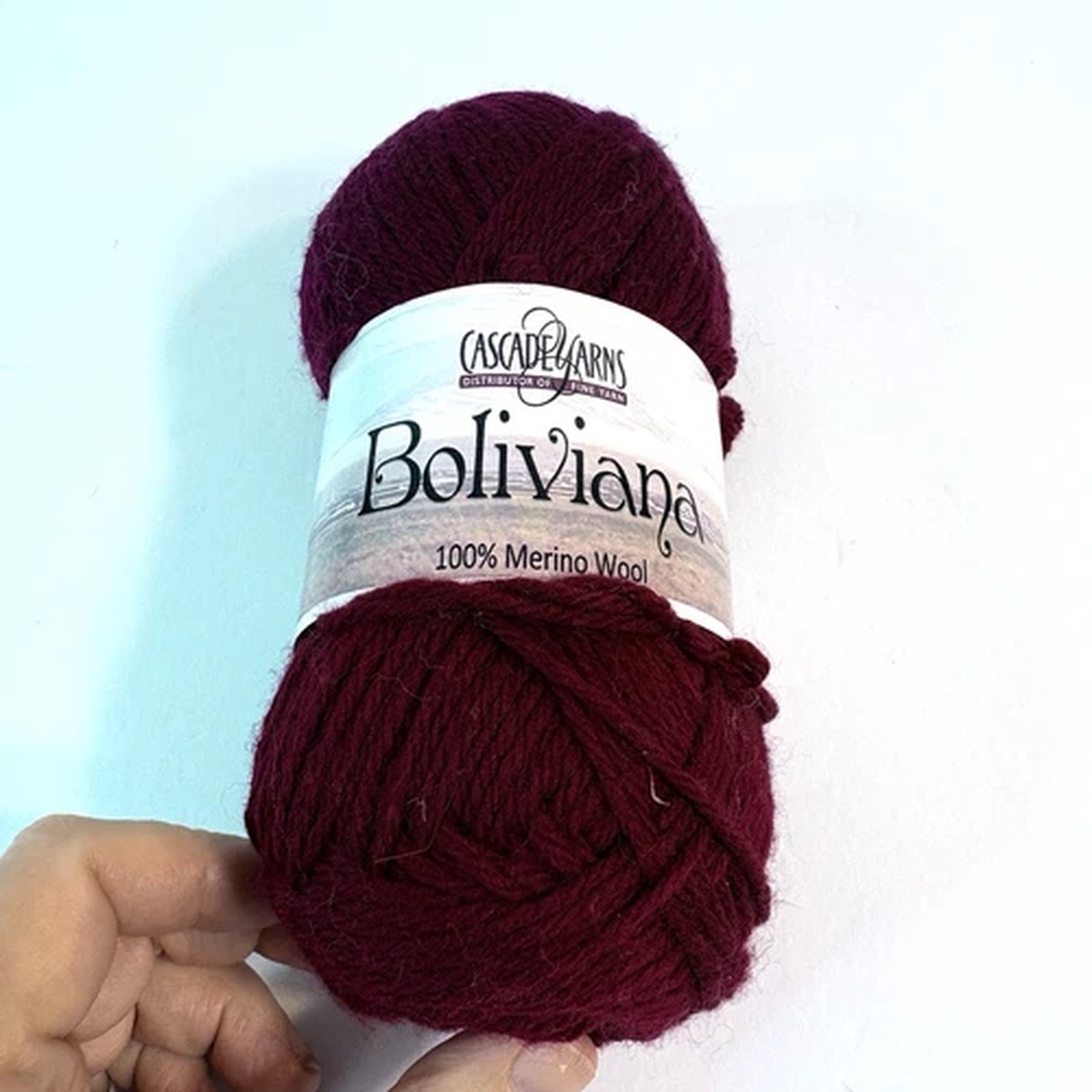 Cascade Yarns Boliviana Worsted Yarn 100% Merino Wool 1 Skein Burgundy 11 191 yd