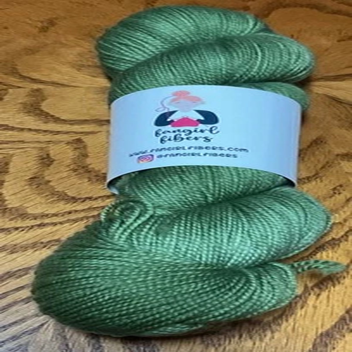 Fangirl Fibers Hand Dyed Yarn Color-Ethereal Moss SW Merino Nylon 100g 400 Yds