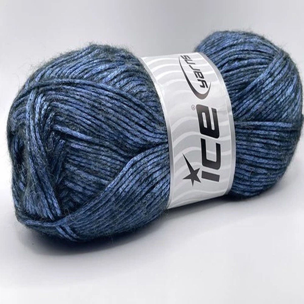 Glam Universe Ice 64581 Blue, Black 100gr 250yds Shiny Fuzzy Yarn