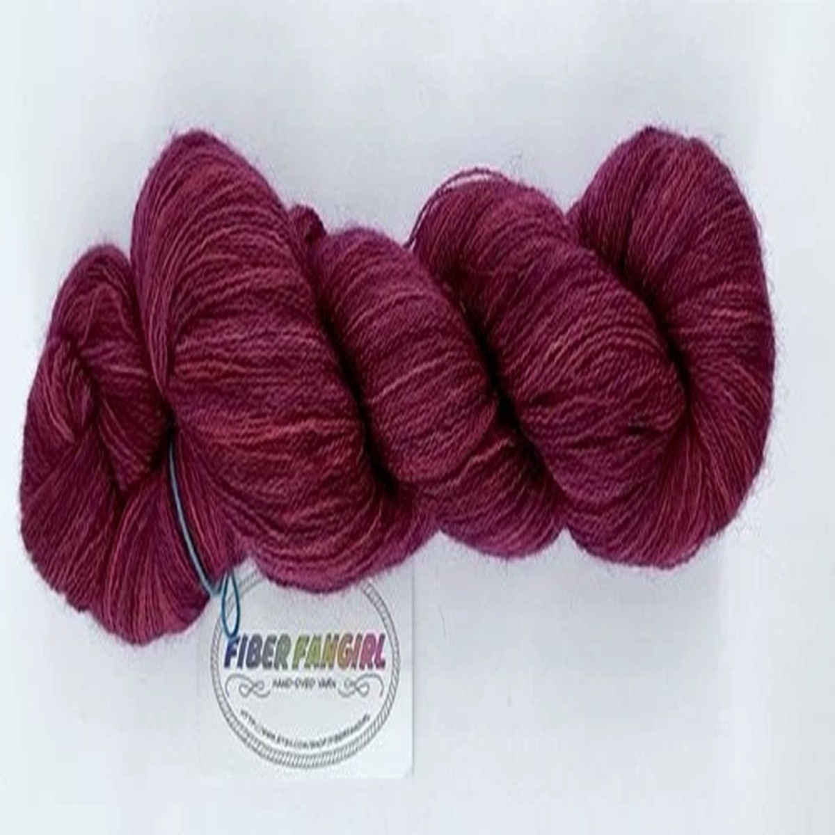 Hand Dyed Yarn 100% BFL Wool Yarn Lace Weight 874 Yds Shades Of Burgundy 1 Hank
