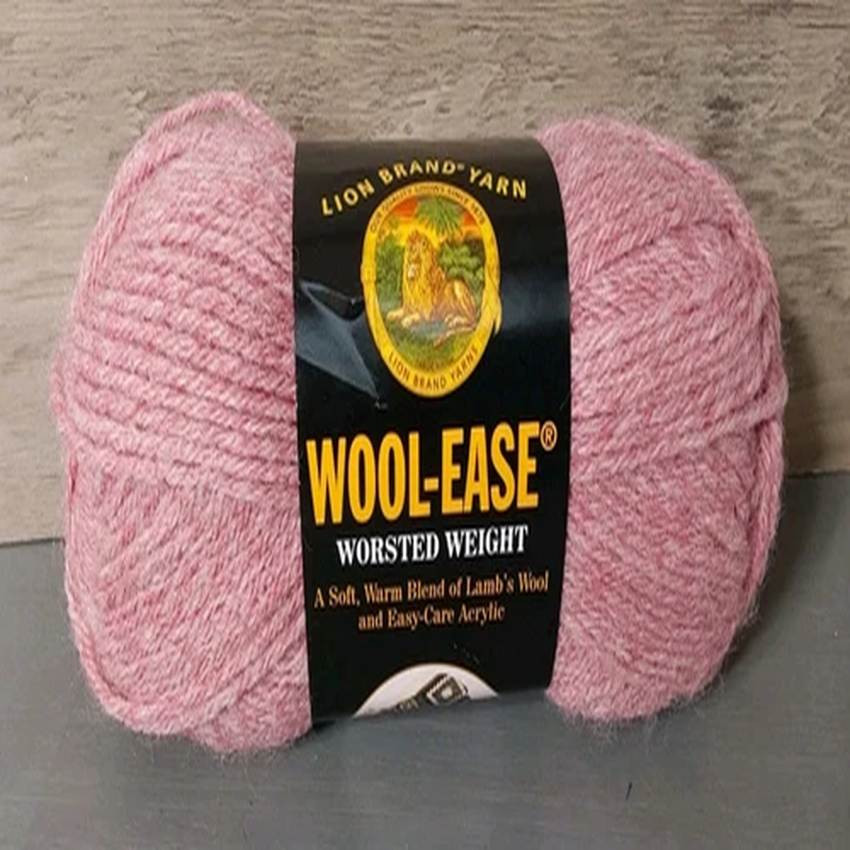 Lion Brand Wool-Ease 2 Skeins 3oz 197 Yards Worsted Weight Rose Heather