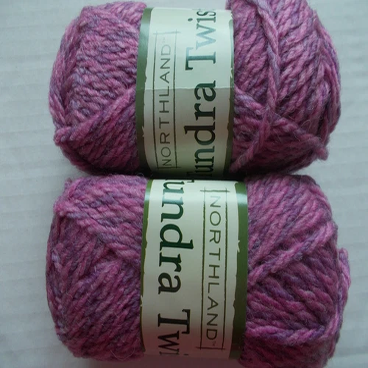 Northland Tundra Twist wool blend bulky yarn, Posy, lot of 2 (54 yds ea)