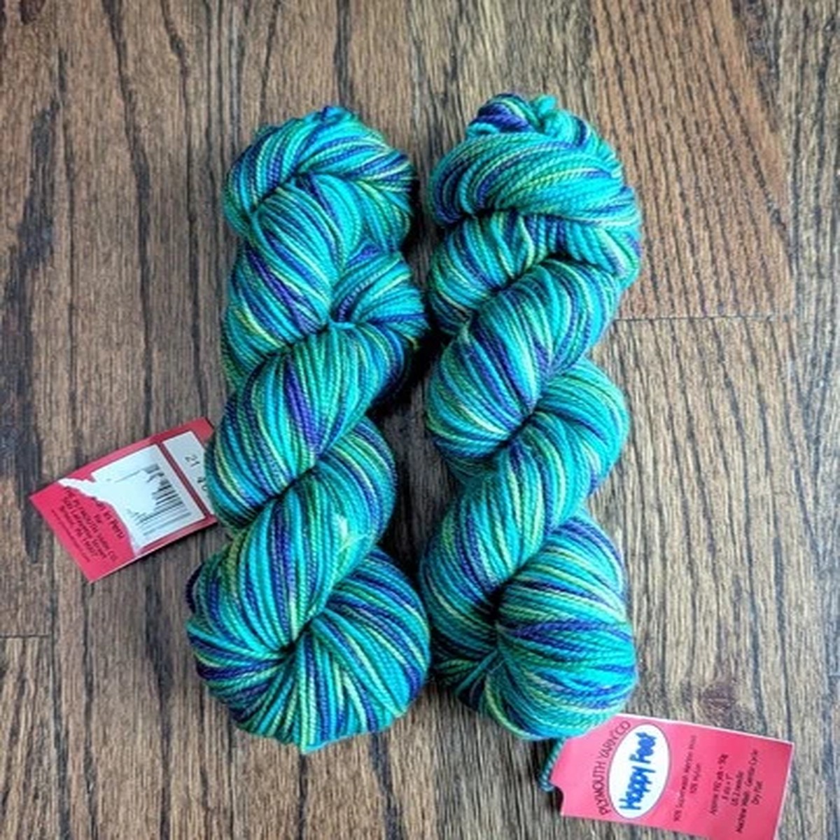 NWT 384 yds 100g Happy Feet 90% Superwash Merino Wool Sock Yarn Plymouth Yarn Co