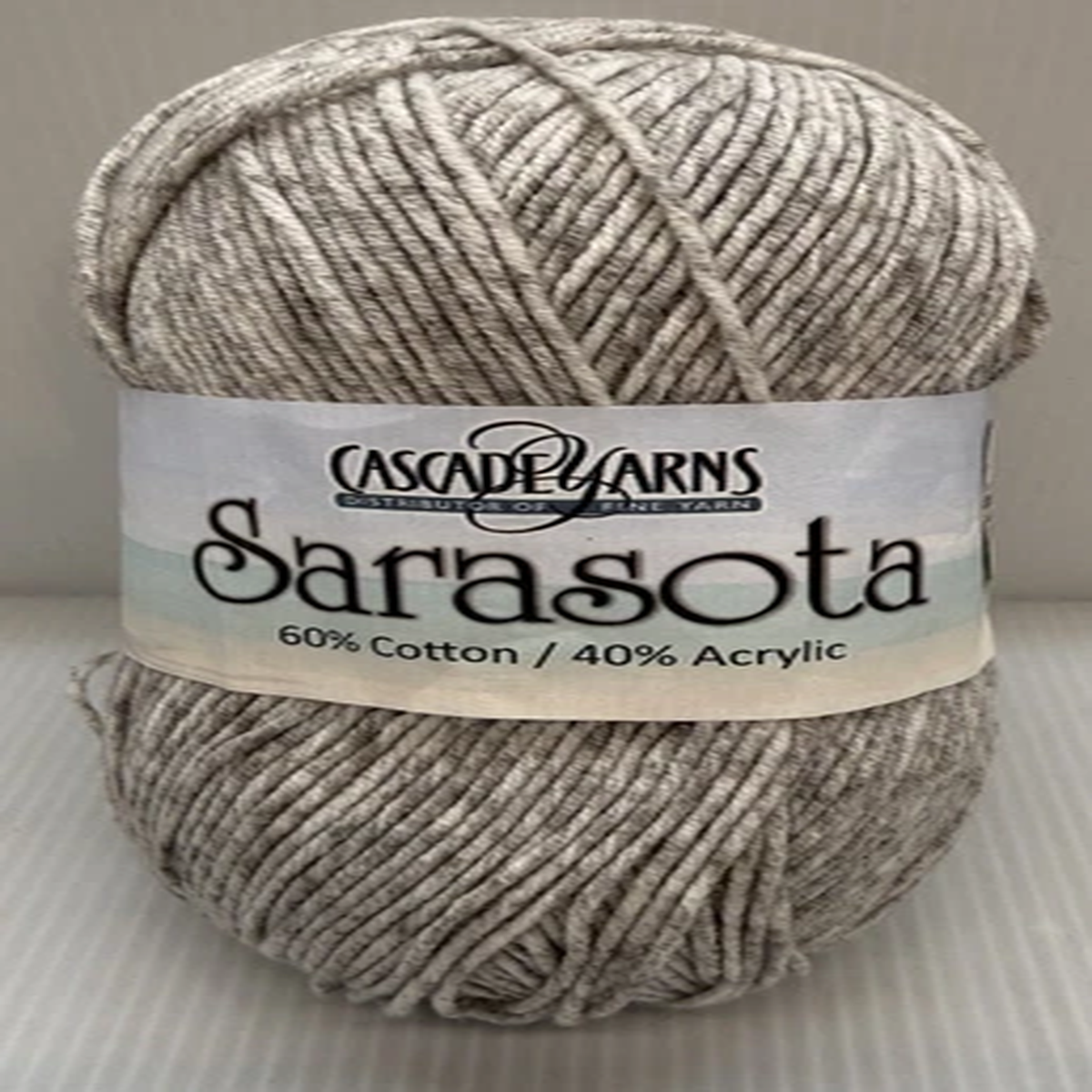 One Skein Cascade Yarns Sarasota Color 10 Grey/White Heather 100 g 314 yds