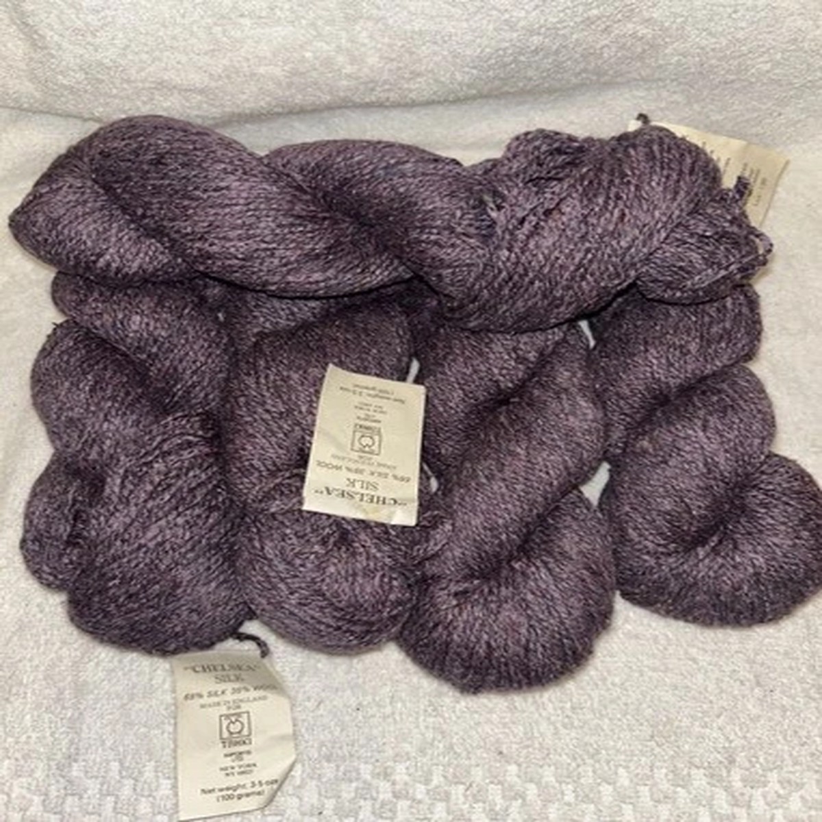 Tahki Chelsea 65% Silk 35% Wool Yarn Tweed New 100 G Shade 115, Discontinued/VTG