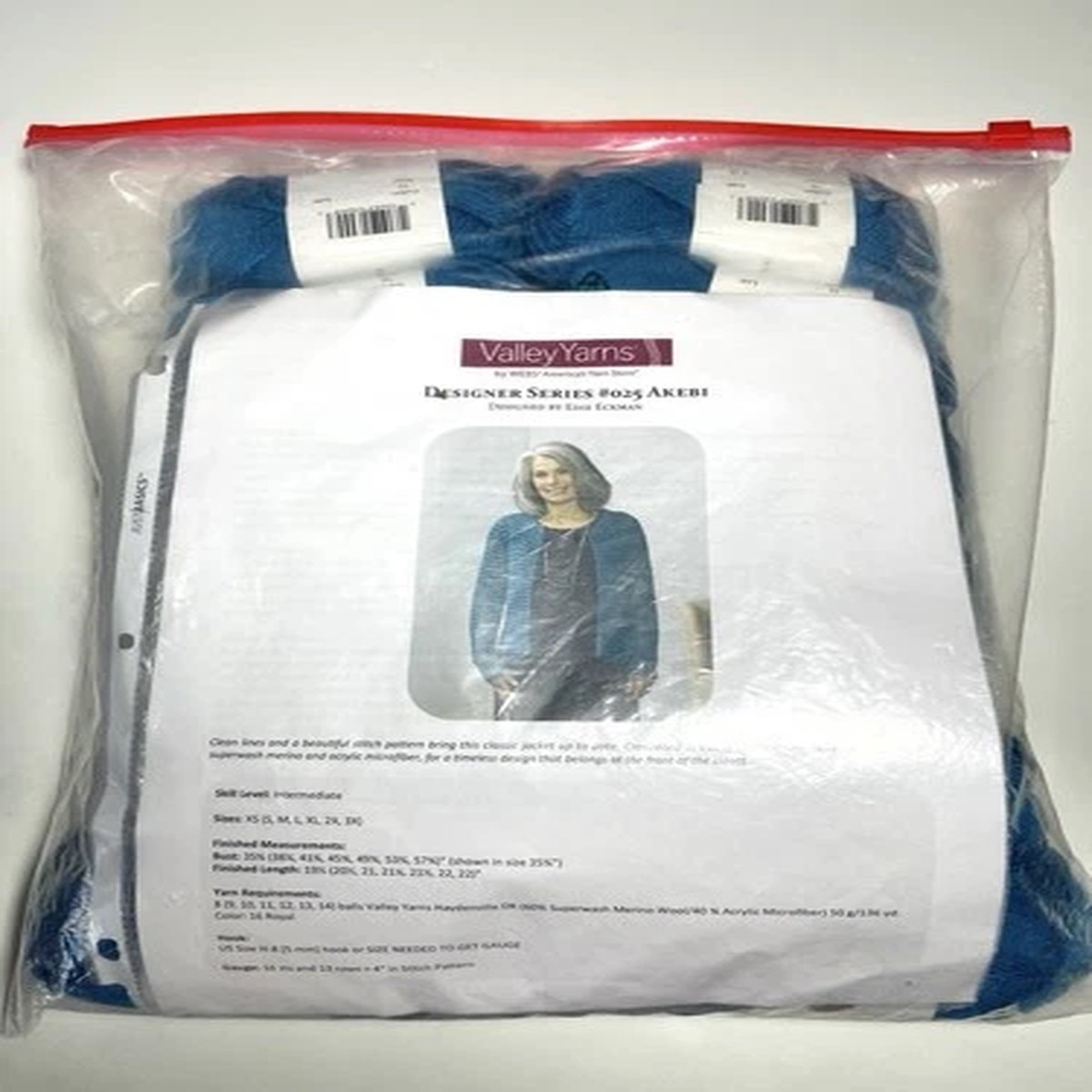 VALLEY YARNS CROCHET KIT- DESIGNER SERIES #025 AKEBI. BE EDIE ECKMAN