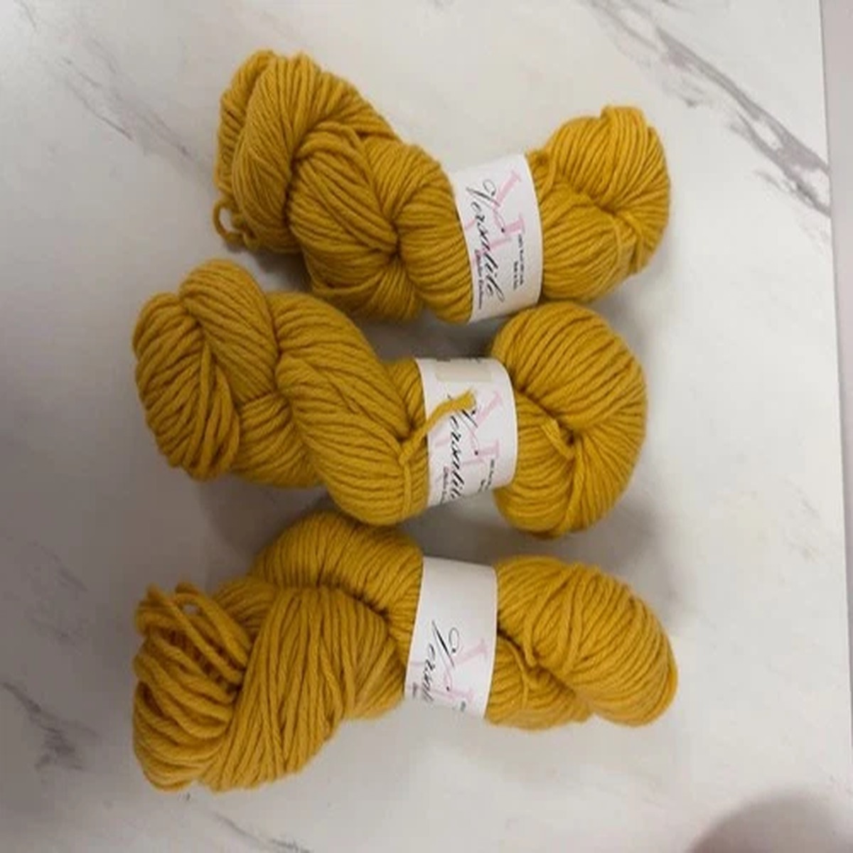 3 Skein of L'Atelier* VERSATILE* 100% WOOL* Color MUSTARD