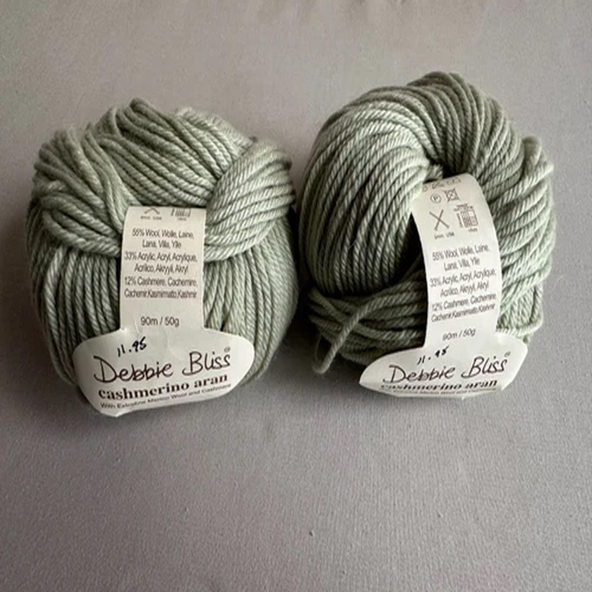 Debbie Bliss Cashmerino Aran Yarn Set Of 2
