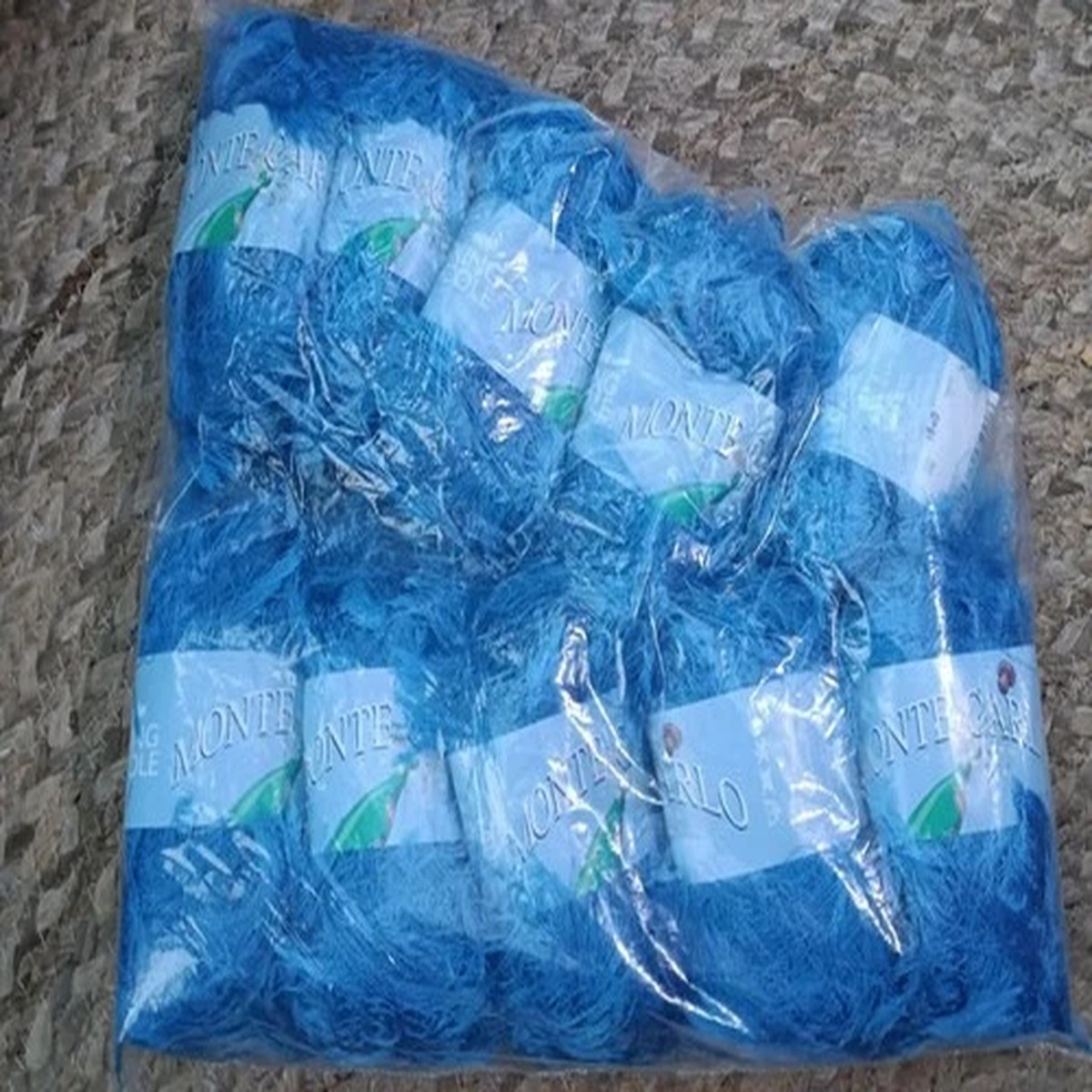 500G KING COLE MONTE CARLO 708 MID BLUE WOOL YARN 4mm DK eyelash plain