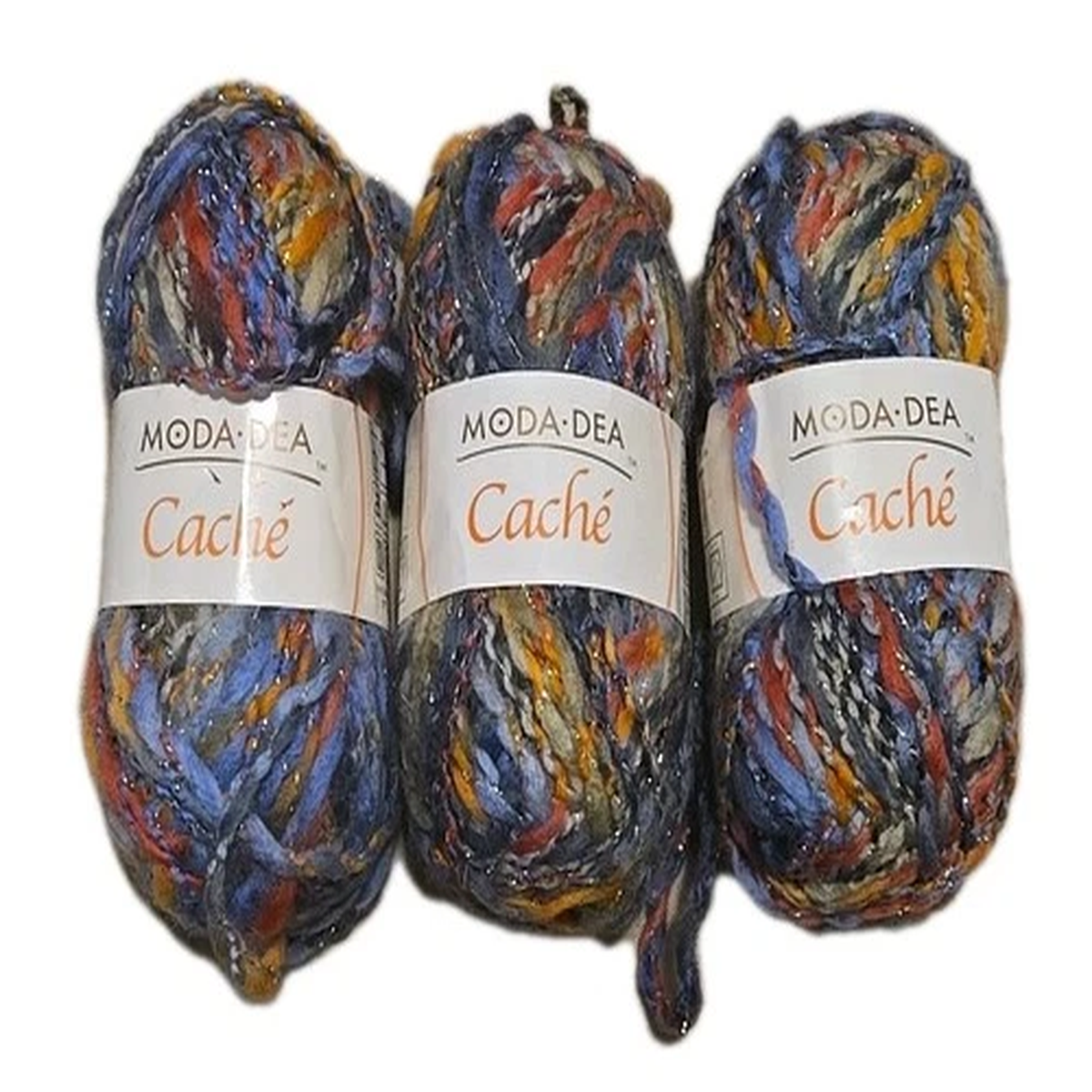 Moda Dea Cache Lot 3 Skeins 50g 2368 Rendezvous Multi Yarn 75% Wool Italy NEW