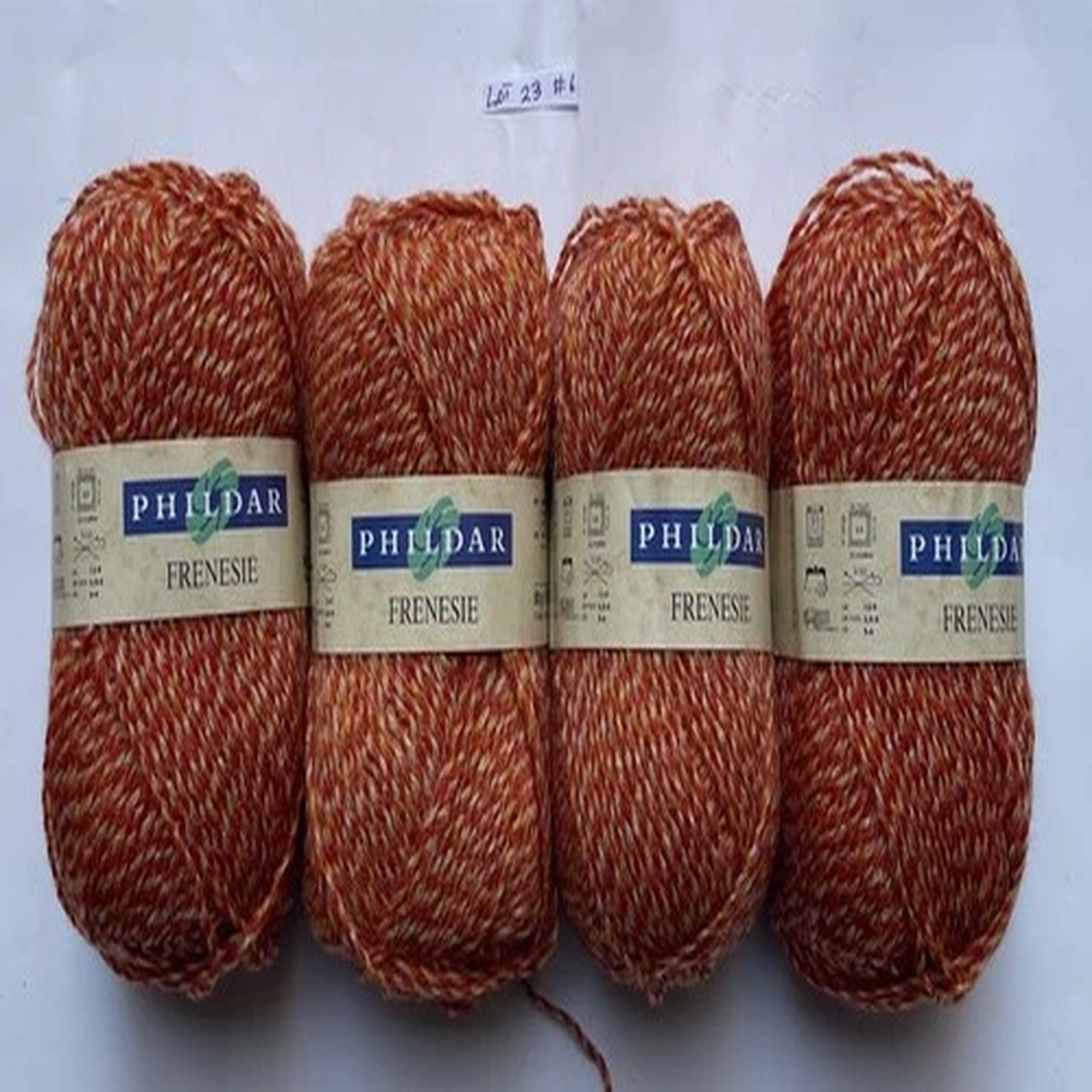 PHILDAR FRENESIE HAND KNITTING AND CROCHETTING YARN MOSS 50 GRAM BALLS LOT23 #6