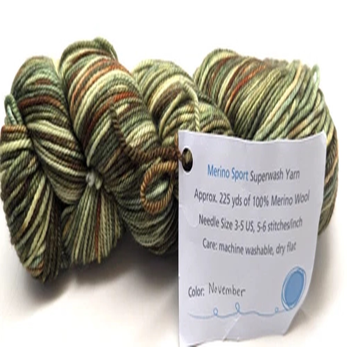 Sunshine Yarns Superwash 100% SW Merino Sport 100gm/225 yds November