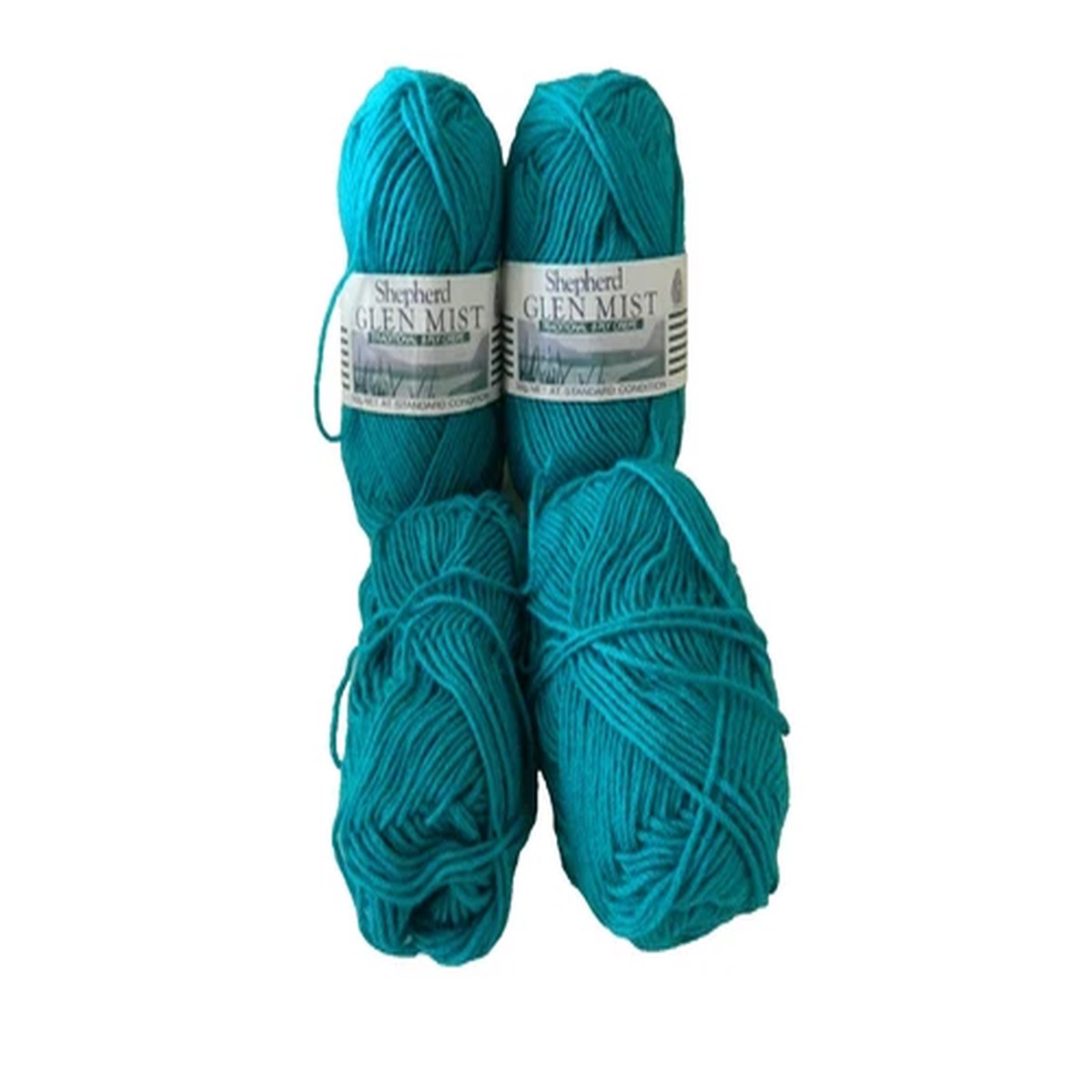 Yarn Shepherd GLEN MIST Pure New Wool 8ply Crepe Blue Turquoise Made New Zealand