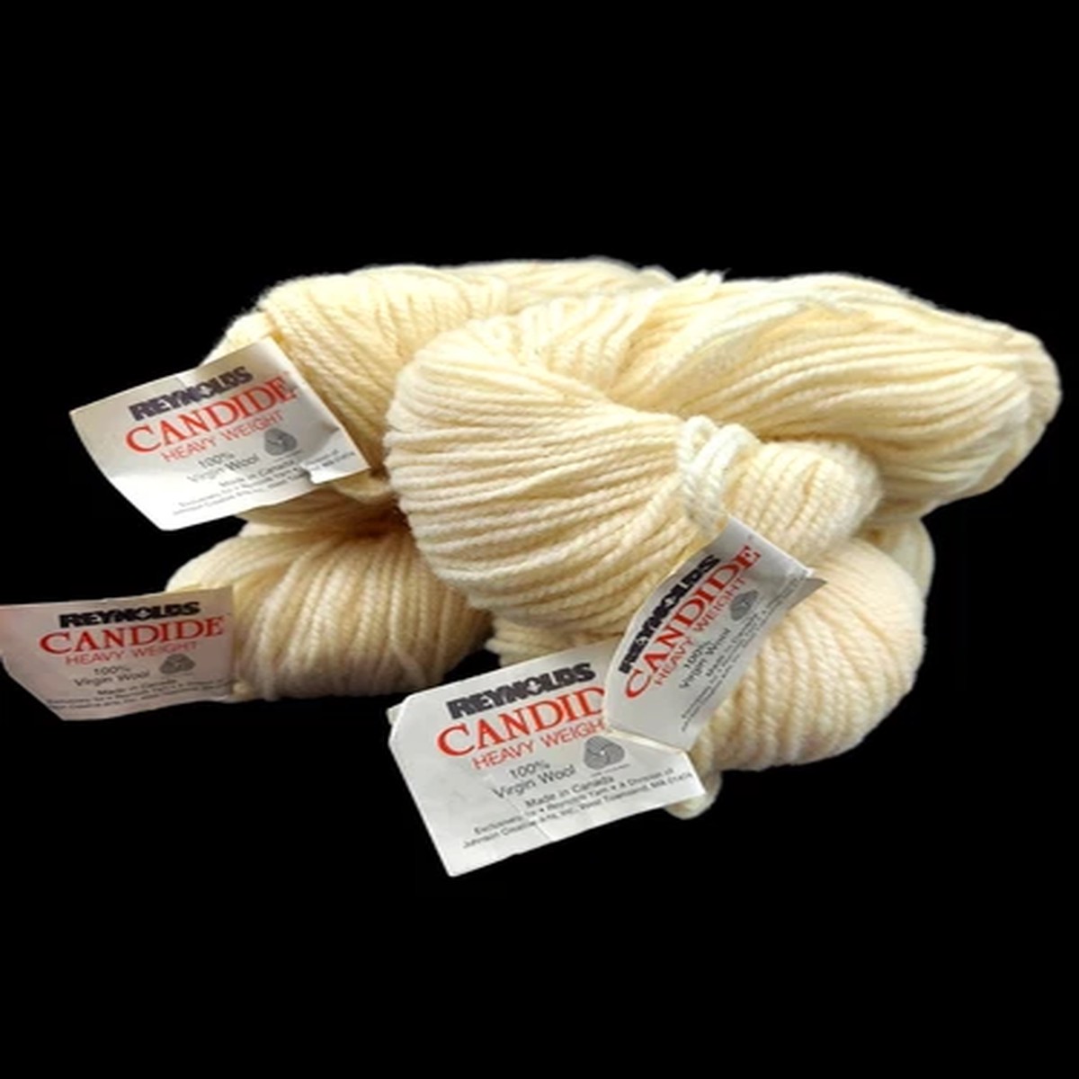 Reynolds Candide Yarn Heavy Weight 100% Virgin Wool Off White, Same Dye Lot, 4