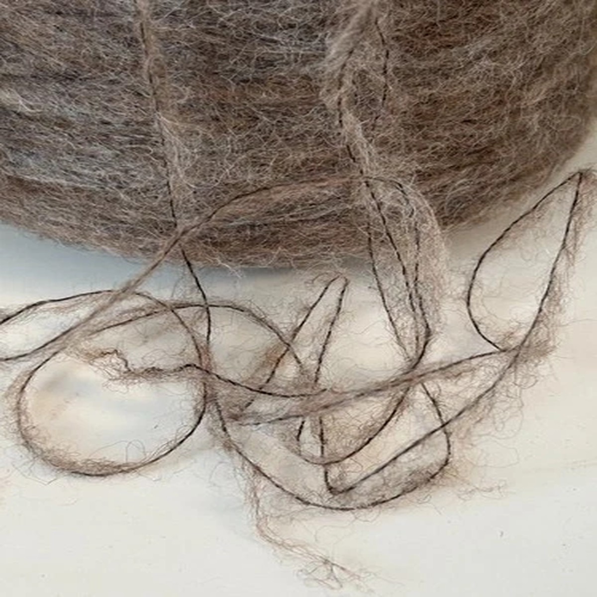 Spool Cone NOVELTY Soft 1/8 Baby Alpaca Yarn w/Nylon 9.8oz 278gr 6039Brown H