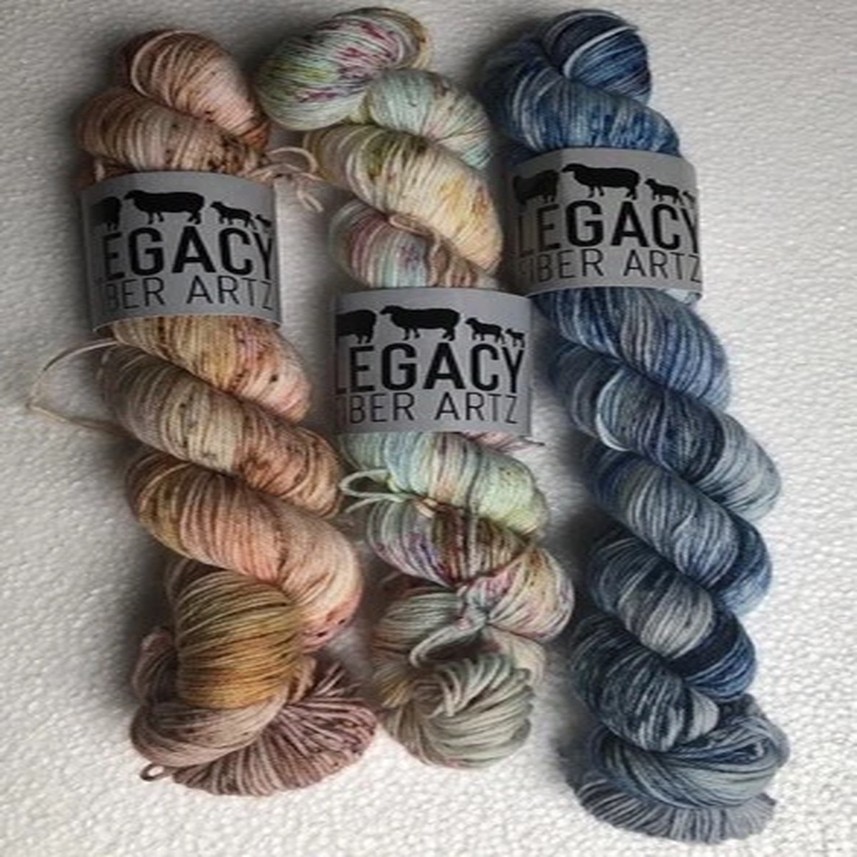 Legacy Fiber Artz Merino Socks 4-ply 3 Skeins Yarn