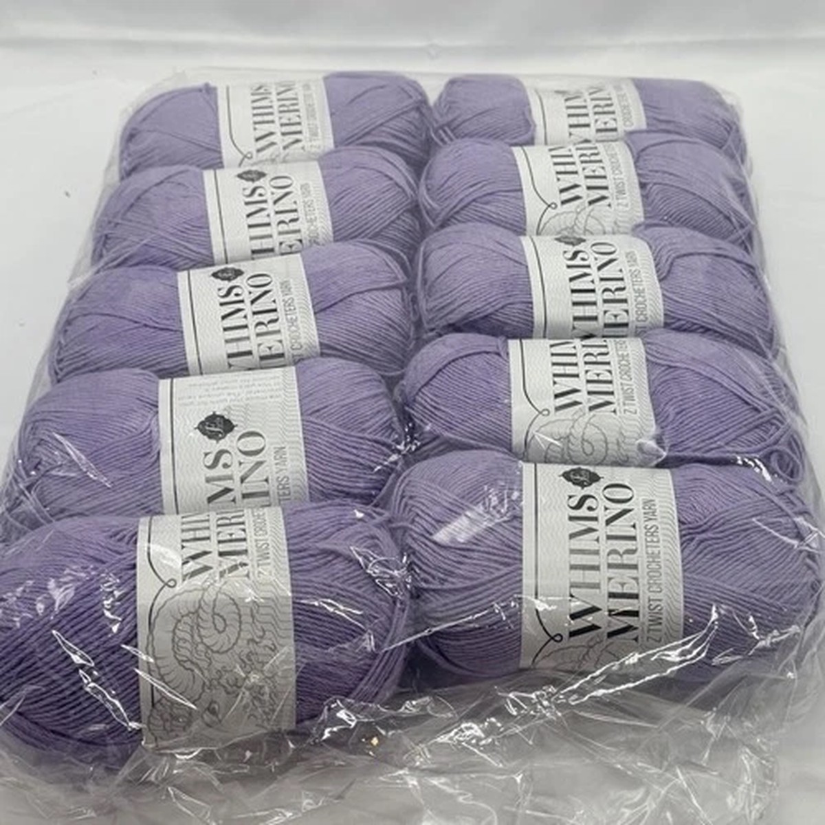 Lot 10 Hobbii Whims Merino Yarn Lavender 50% Wool Nylon 182yd Light #3 Y13