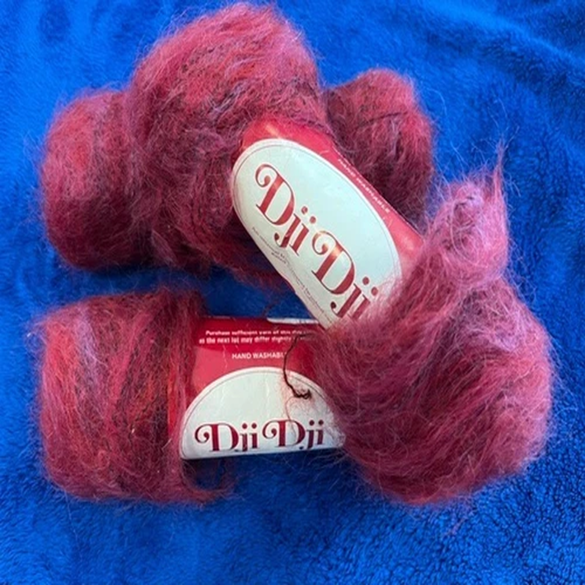 Lot of 3 Vintage Dji Dji Berroco Brushed Wool Viscose Yarn 50g 110 Yds #8628
