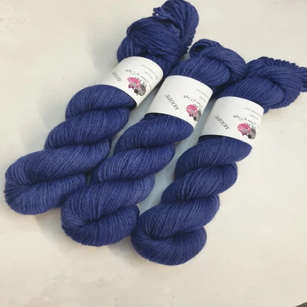 MOODY Corriedale DK weight yarn, 100g, MIDNIGHT BLUE