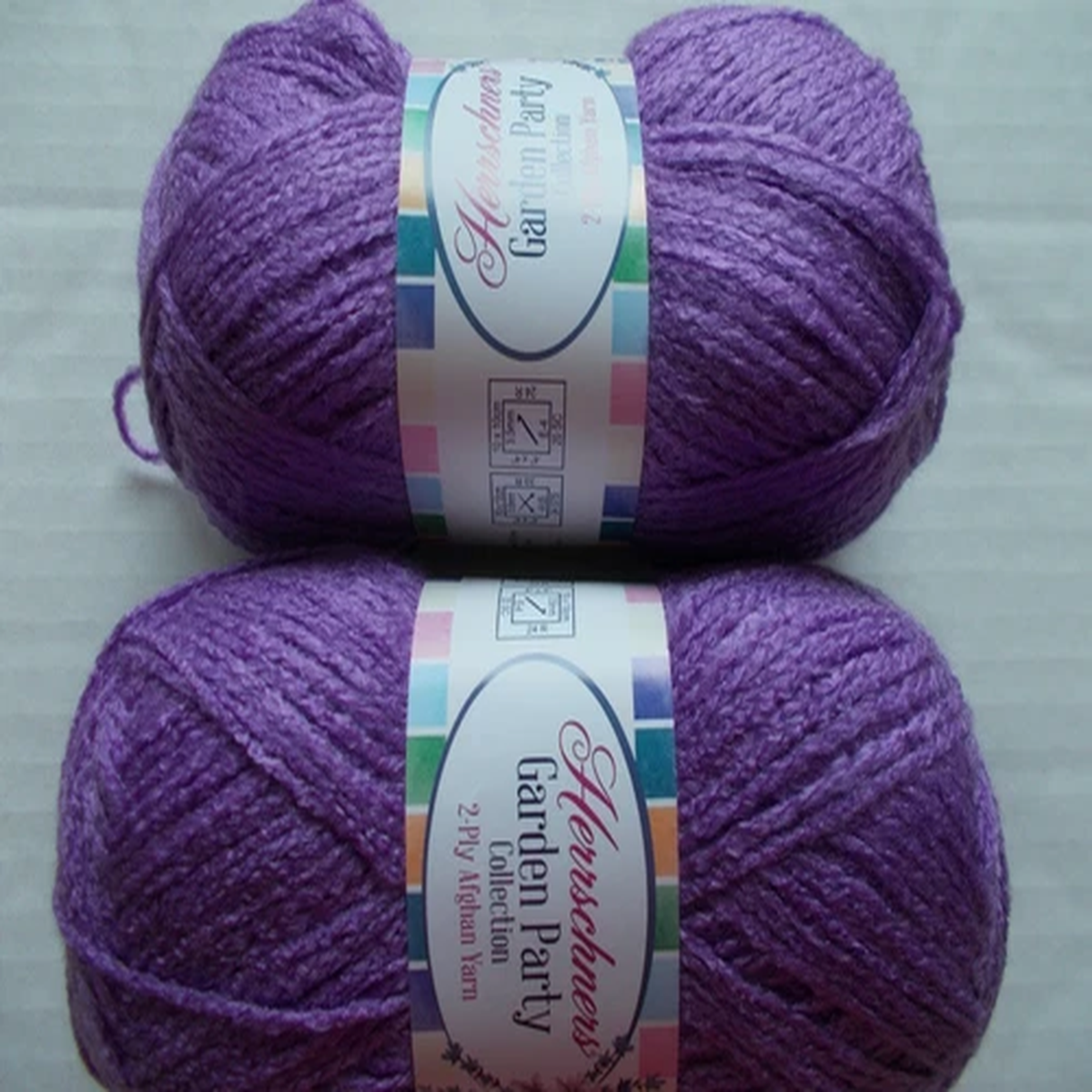 Herrschners Garden Party 2-ply Afghan yarn, Aster, lot of 2 (220 yds ea)