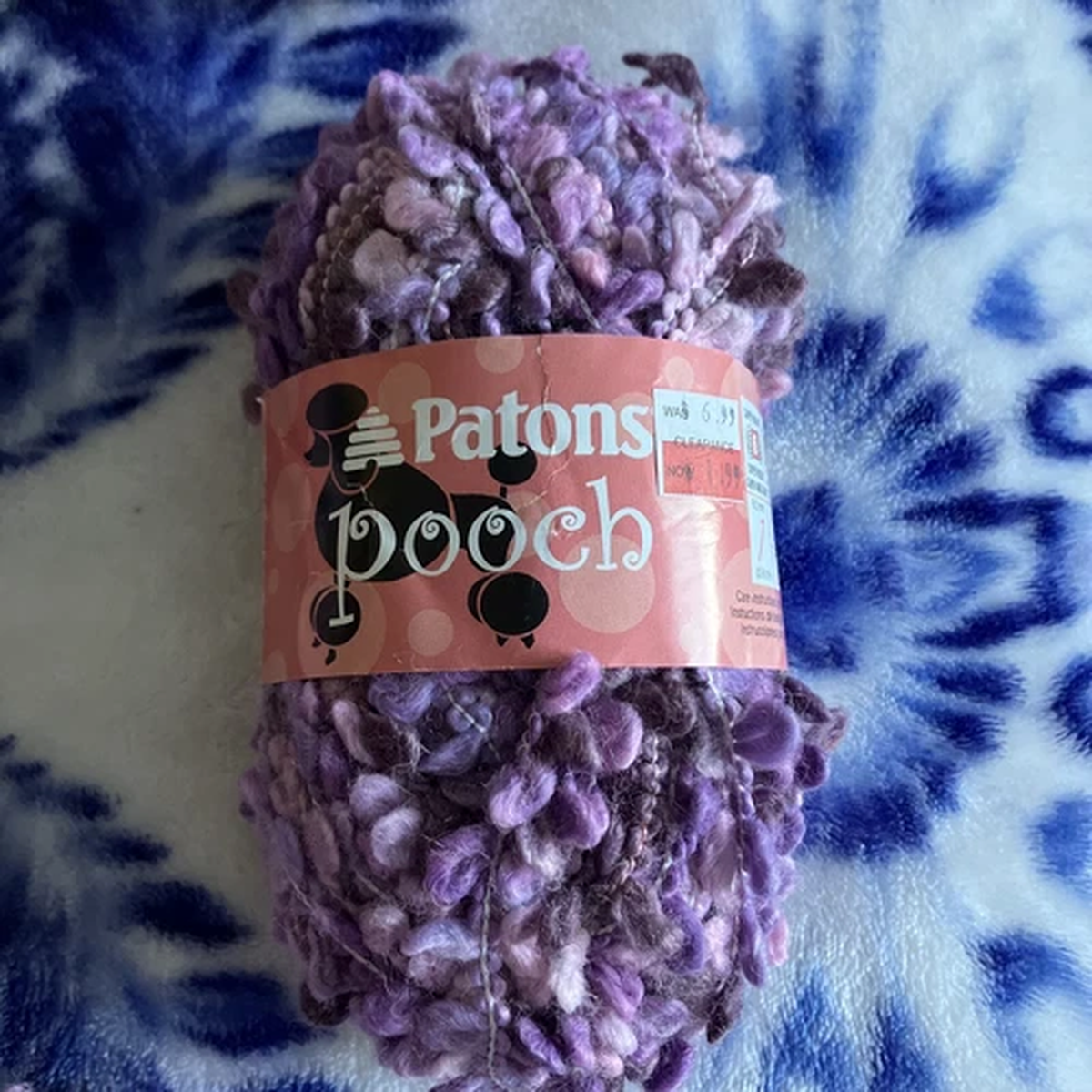 Patons Yarn POOCH (discontinued) 70g / 2.4oz Purple Sunset