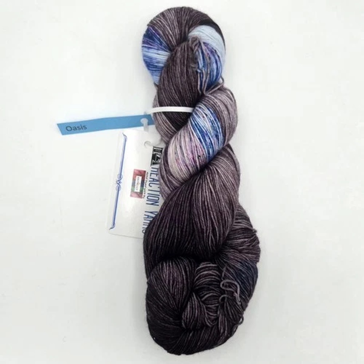 Reaction Yarns Elation Oasis Hand Dyed Superwash Merino Fingering Sock Yarn