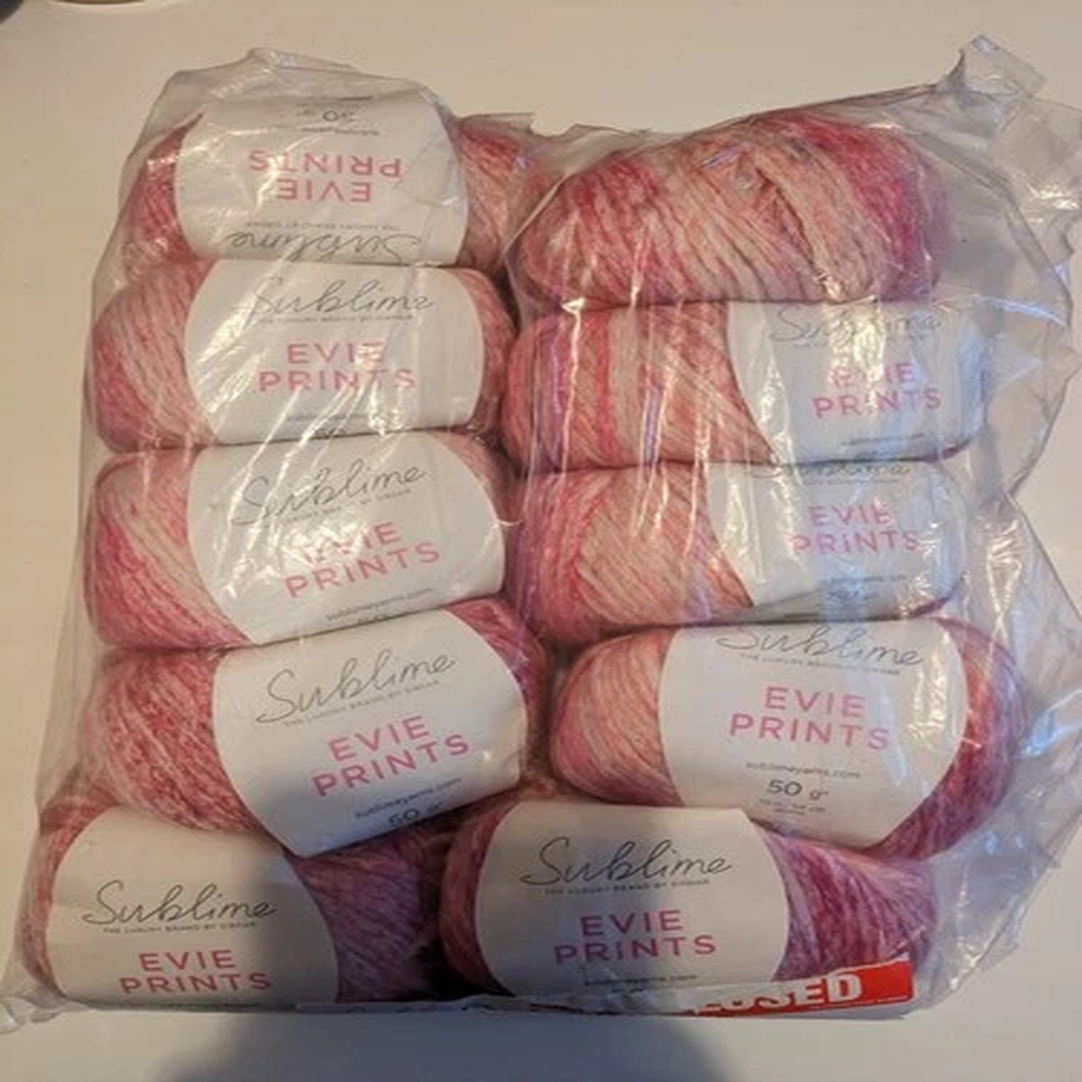 500G sirdar SUBLIME EVIE PRINTS 612 PINK MIX - KNITTING WOOL YARN ARAN 5mm
