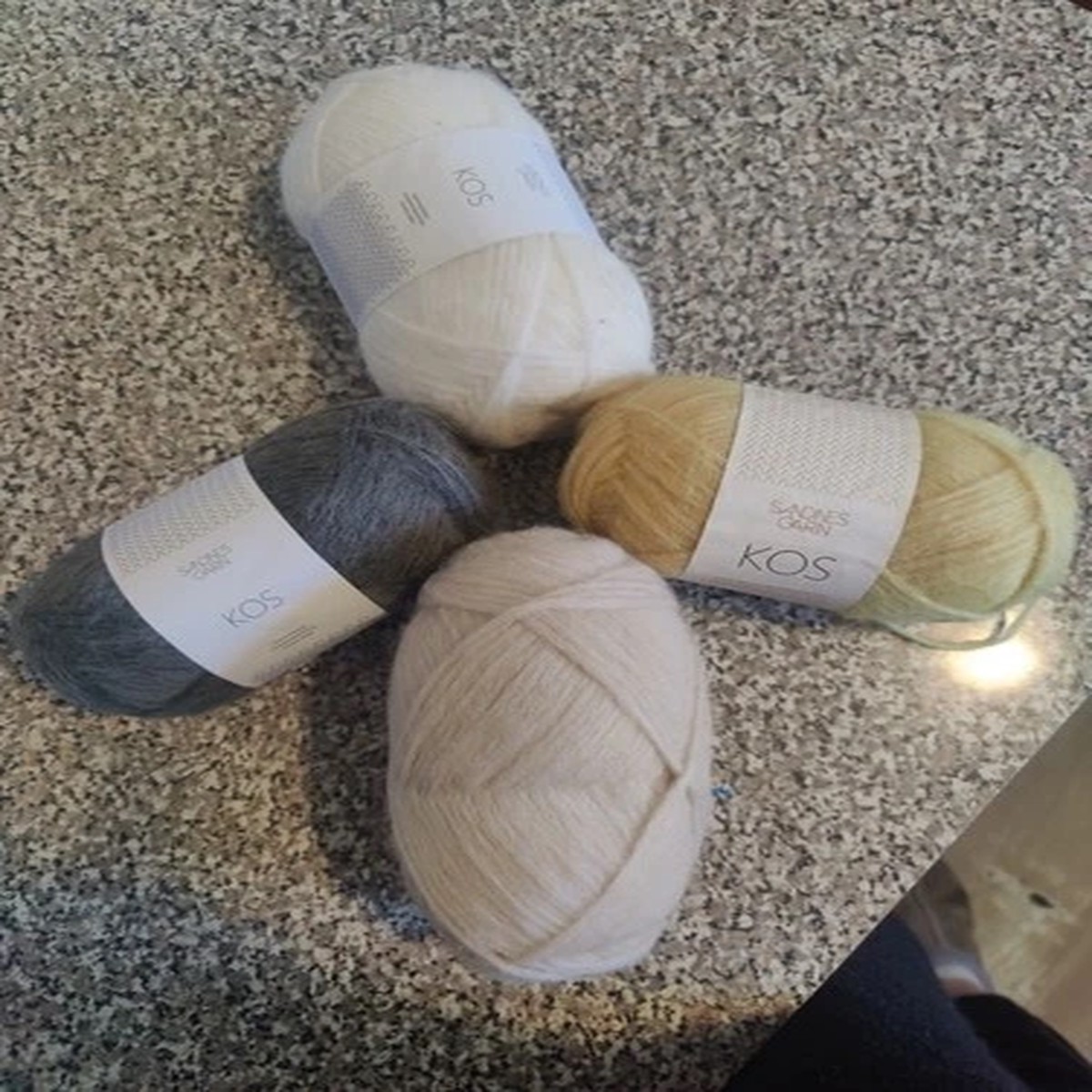 Baby Alpaca Wool Nylon Yarn Sandnes Garn KOS Worsted 50g Lot Of 4 Farge/ Parti