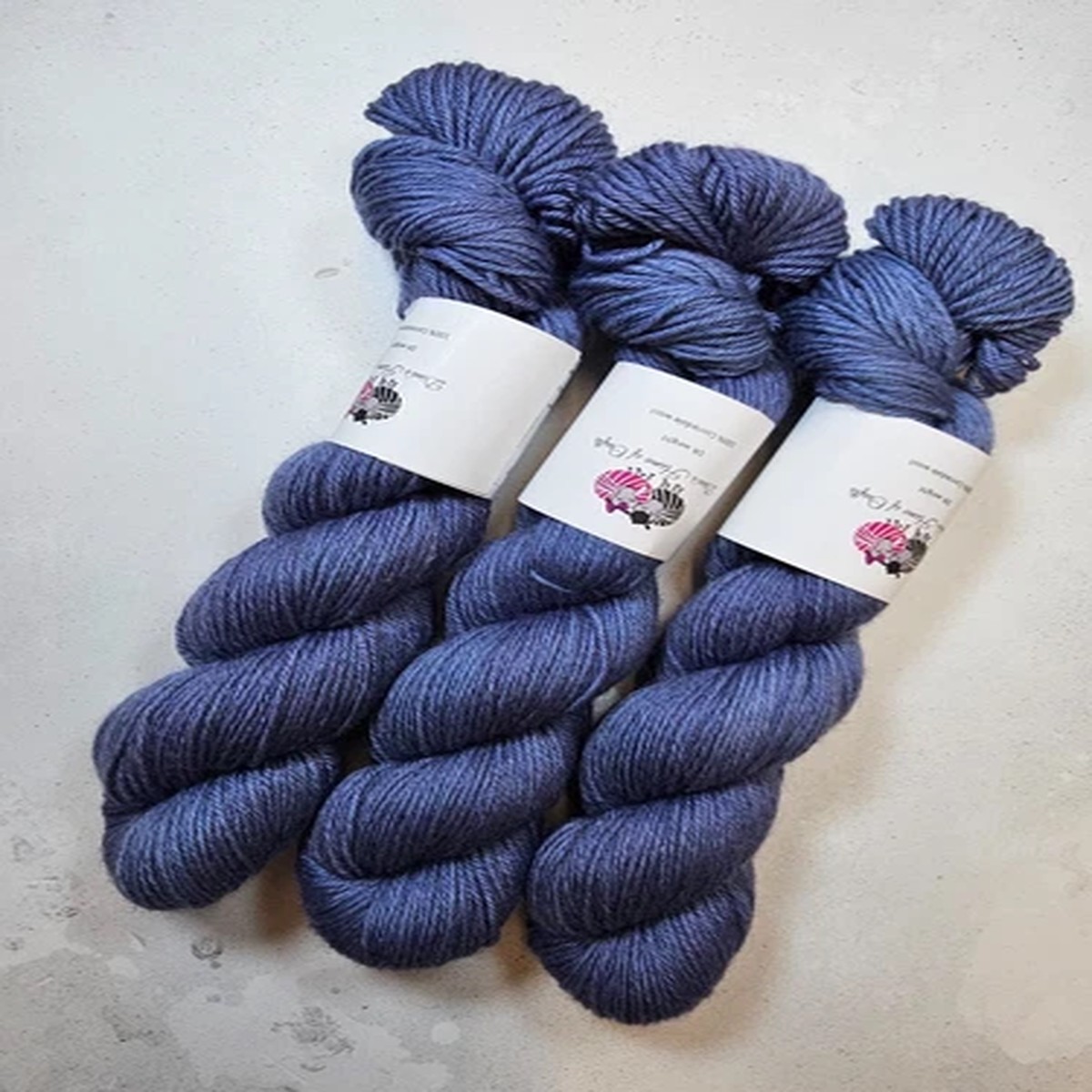 Corriedale DK weight yarn, 100g, BLUEBERRY