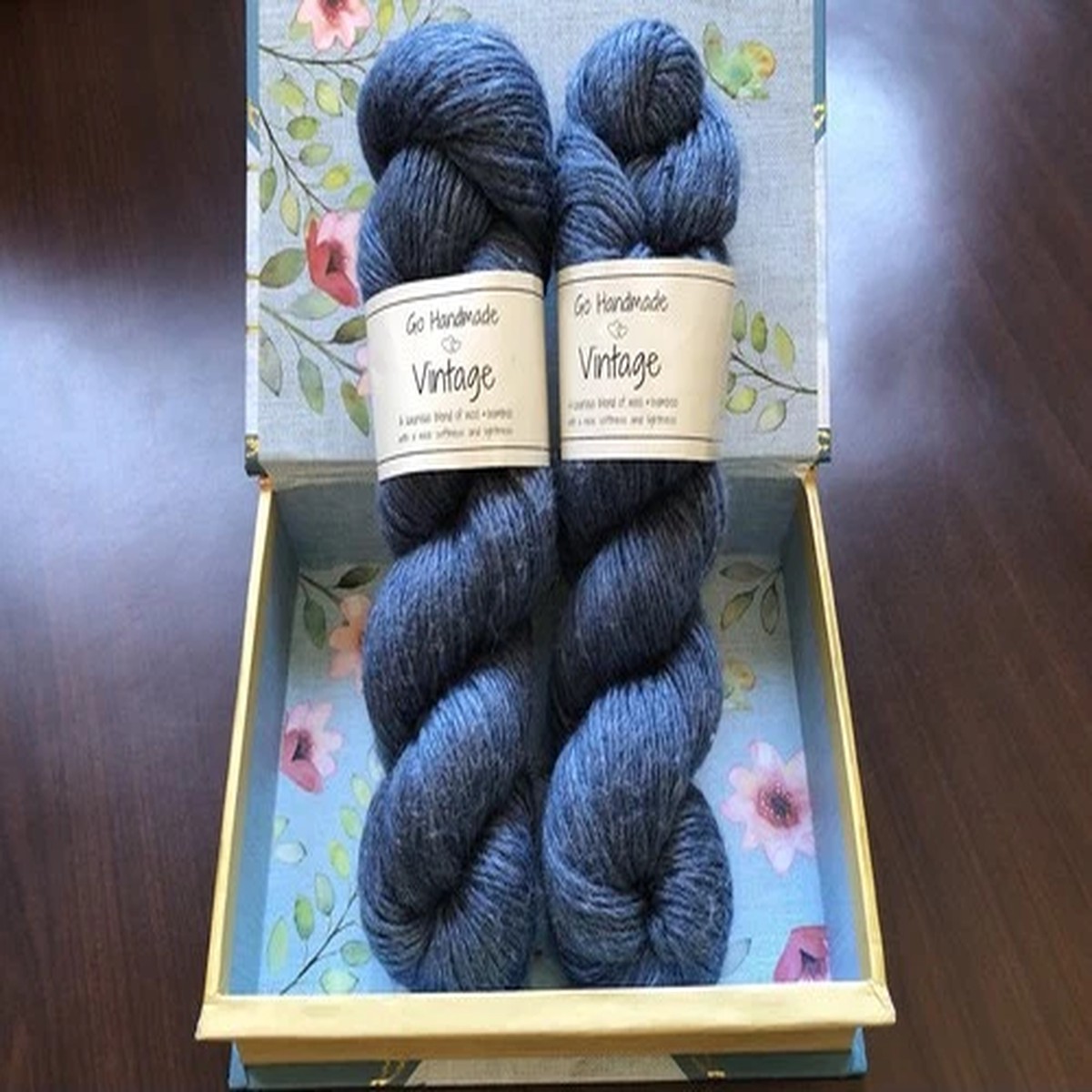 GO HANDMADE Vintage #17964 Marine Blue 70% Wool 30% Bamboo