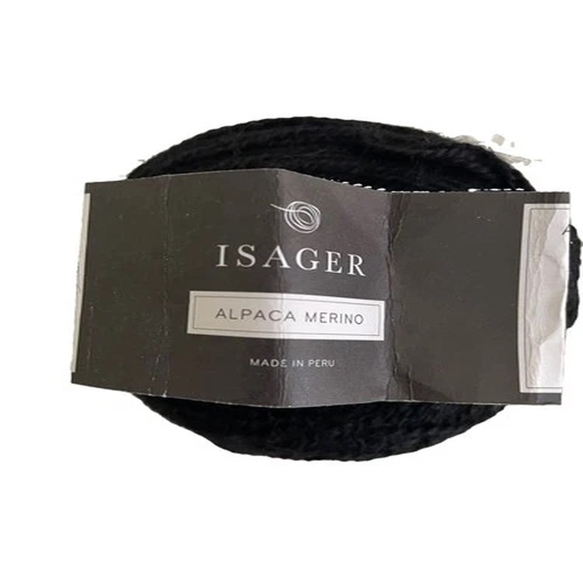 Isager Alpaca Merino Yarn in Black, One Ball
